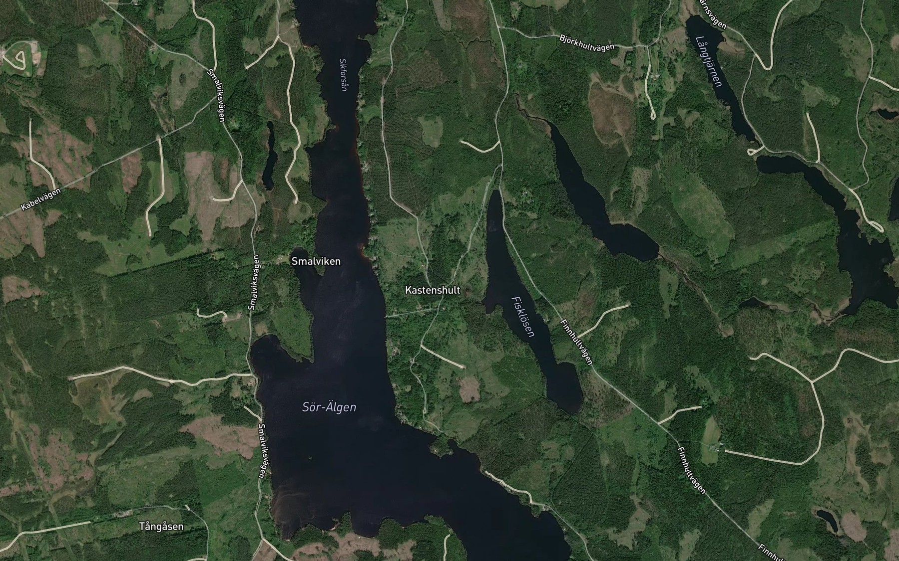 Satellite map of the Fisklosen