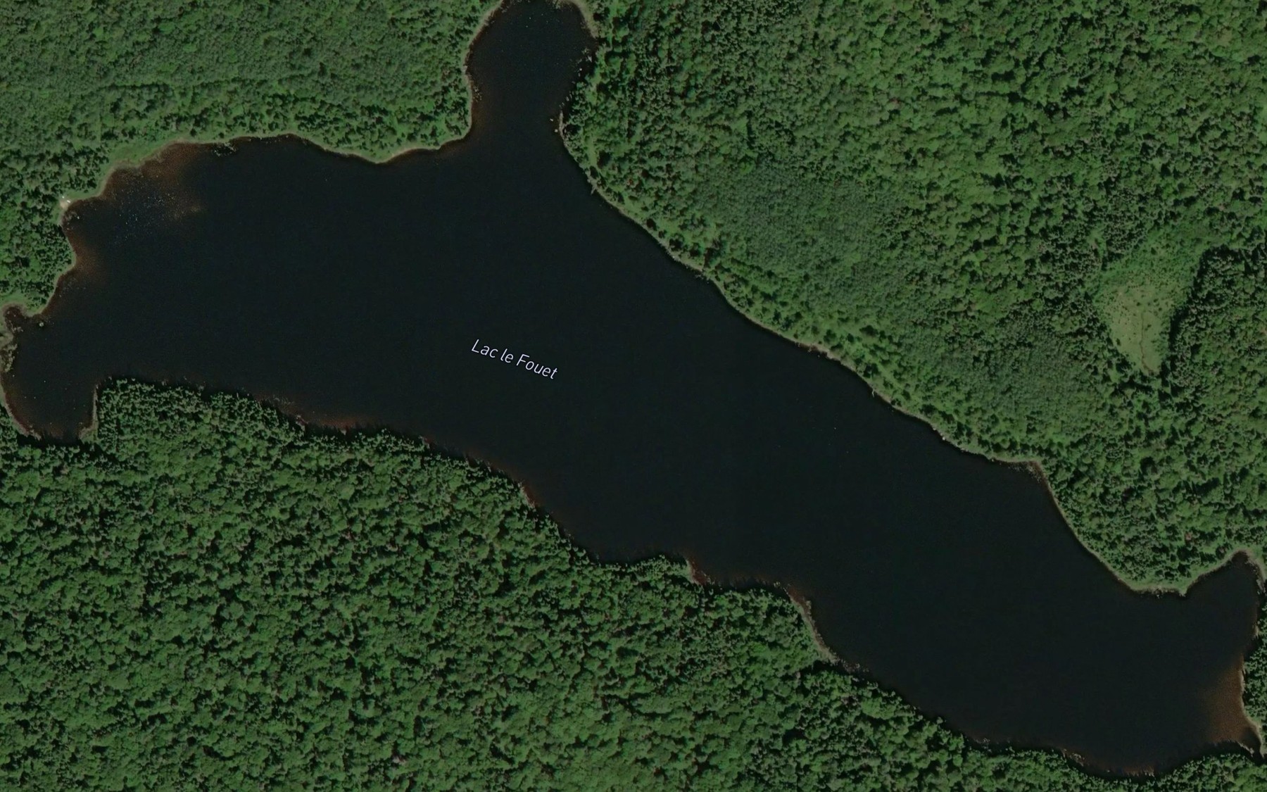 Satellite map of the Lac le Fouet