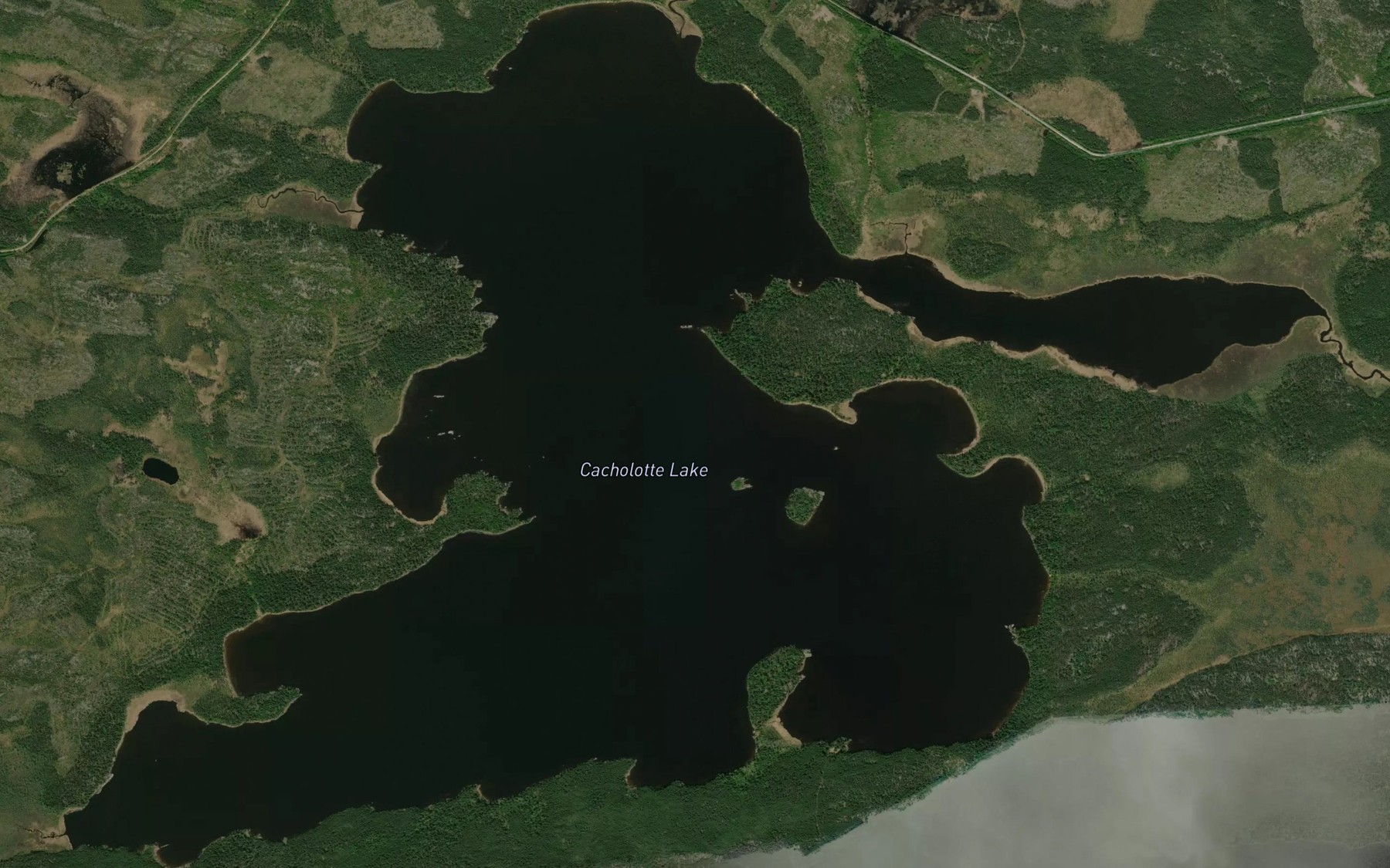 Satellite map of the Cacholotte Lake
