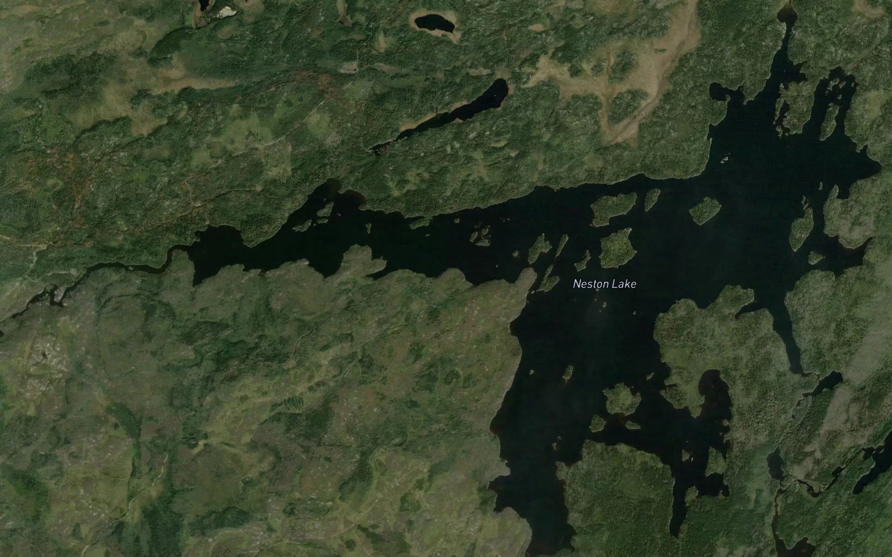 Satellite map of the Neston Lake