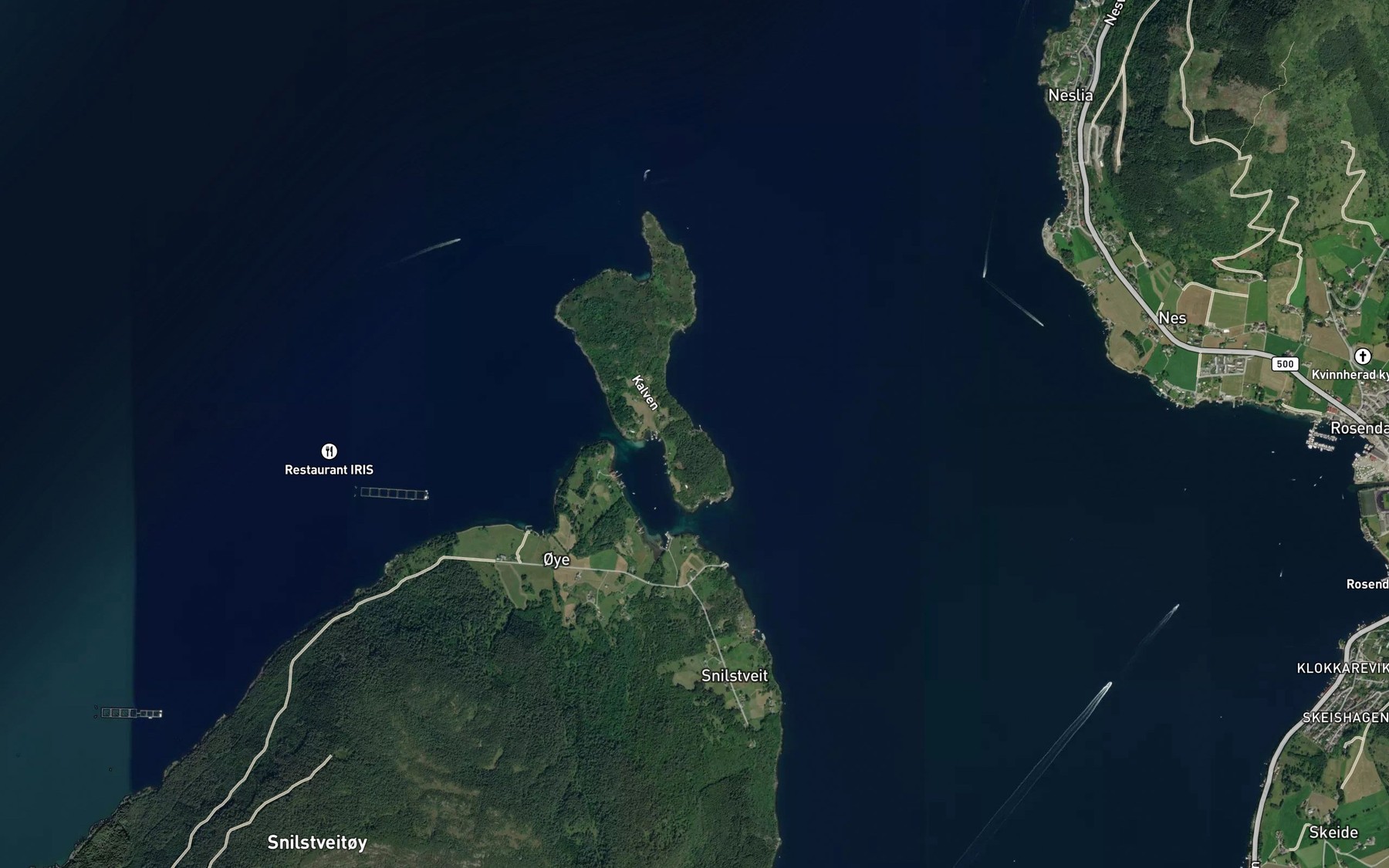 Satellite map of the Pettersvika