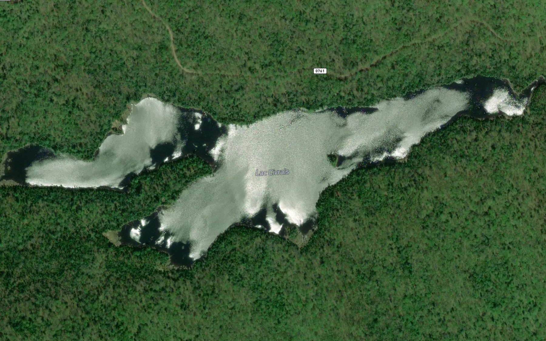Satellite map of the Lac Civrais