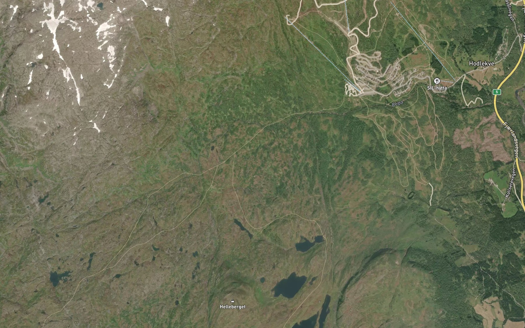 Satellite map of the Rysetegrovi