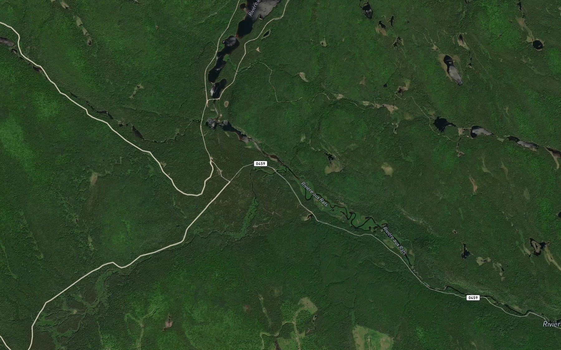 Satellite map of the Riviere Bellavance