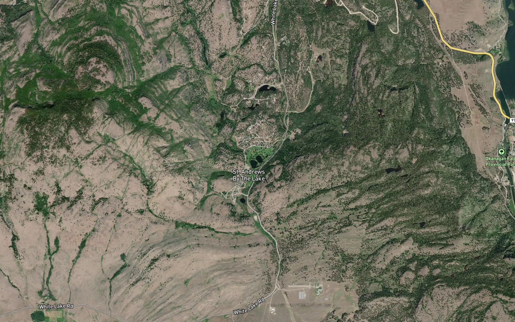 Satellite map of the Prather Lake