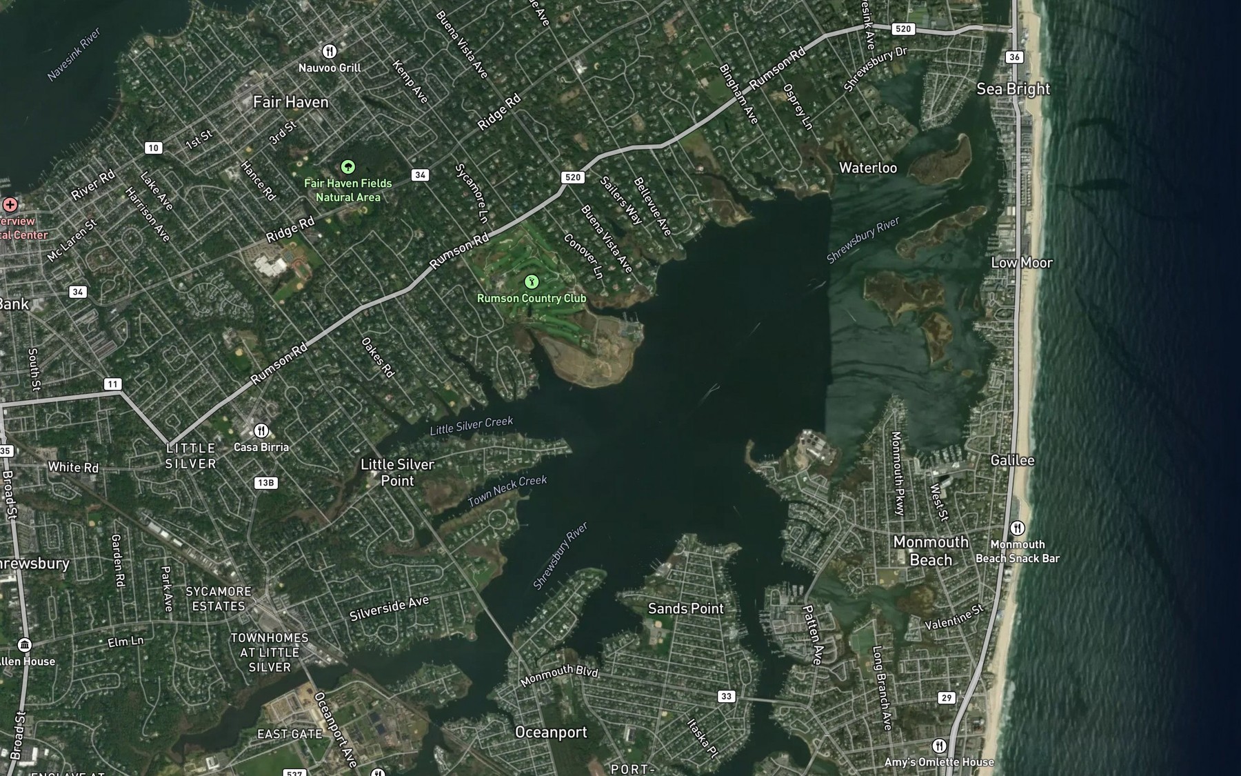 Satellite map of the Spot 4