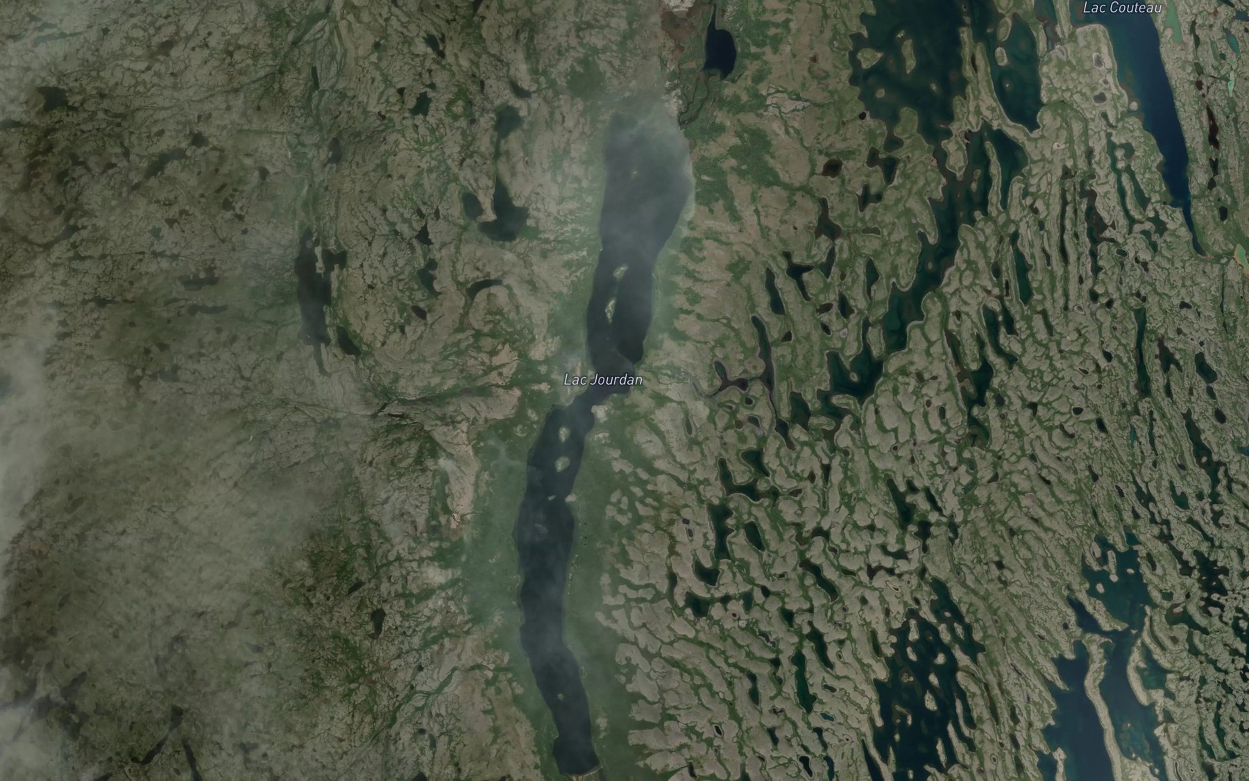 Satellite map of the Lac Jourdan
