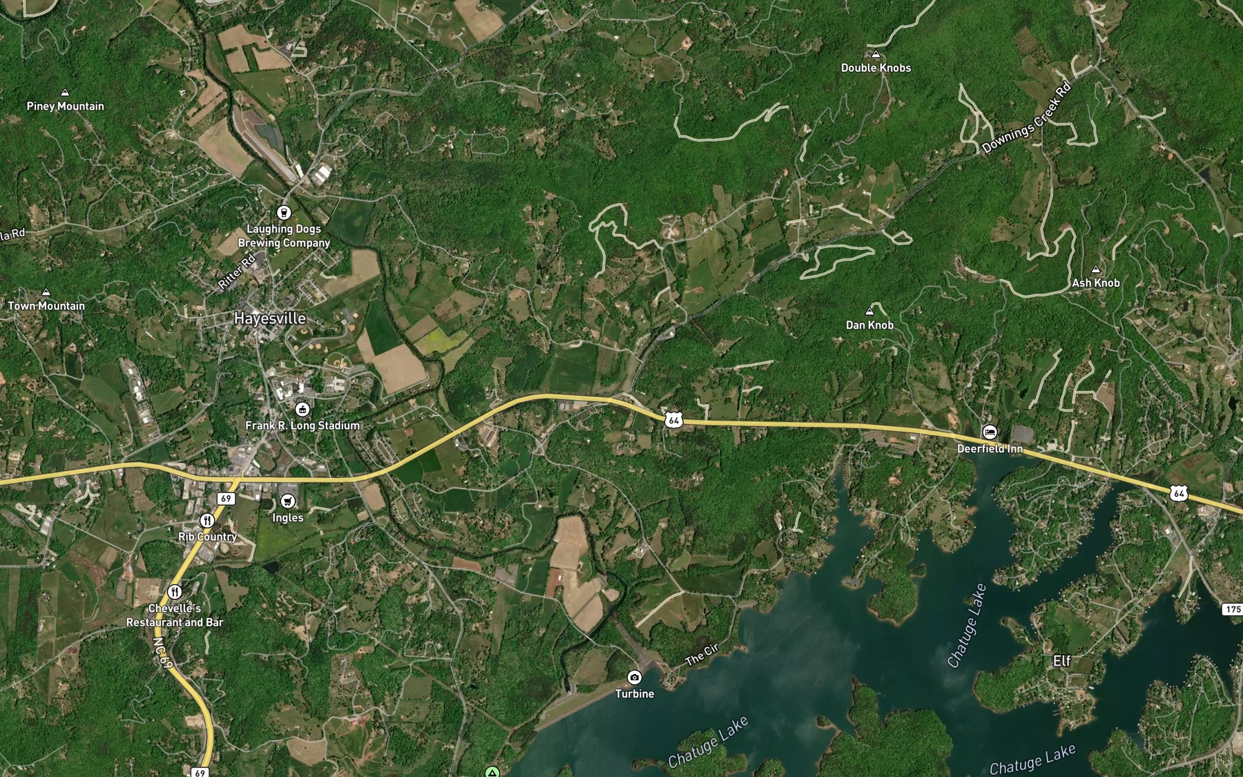 Satellite map of the John Reese Branch
