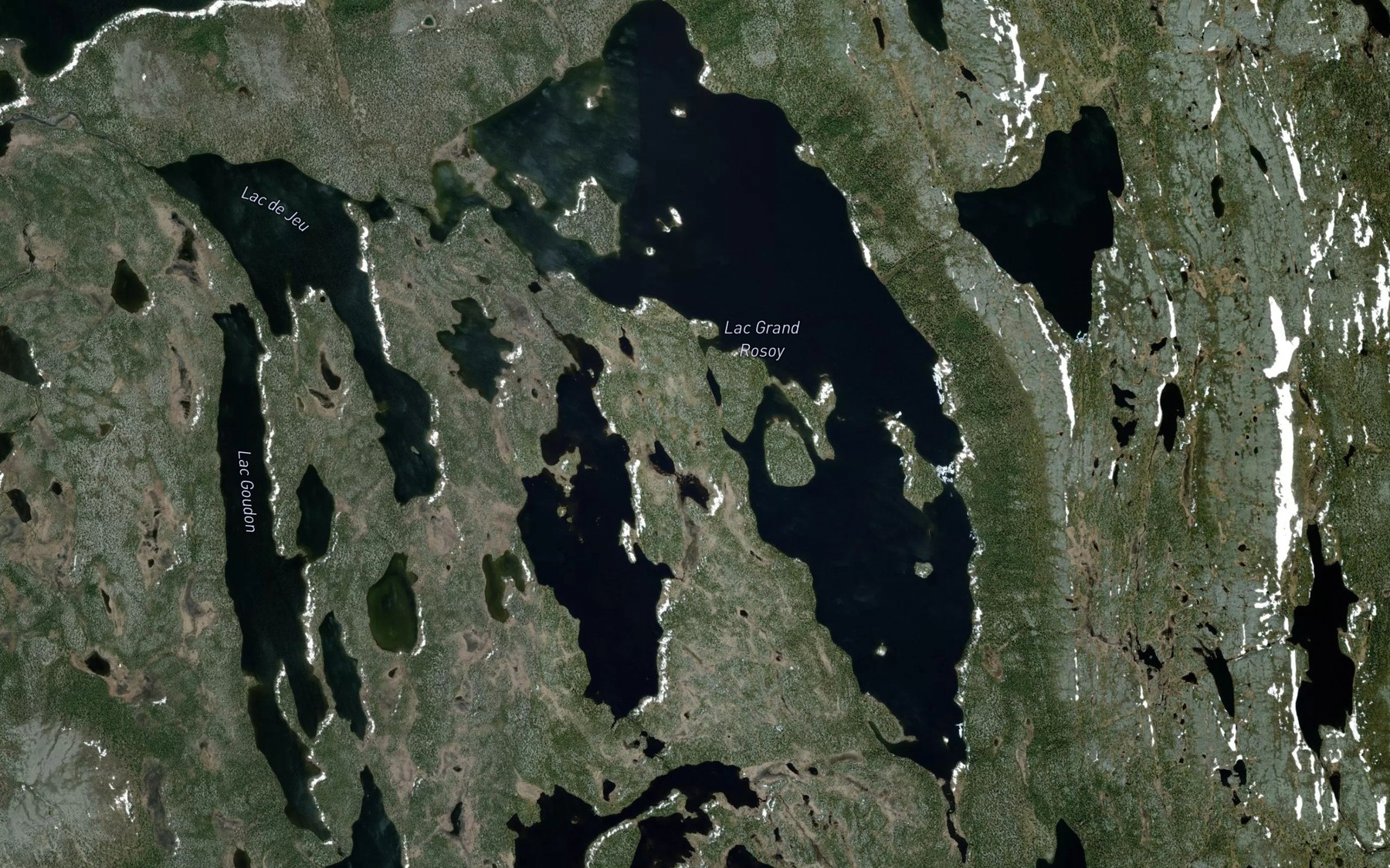Satellite map of the Lac Grand Rosoy