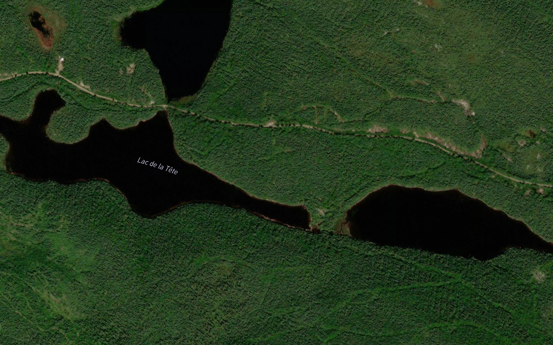 Satellite map of the Lac de la Tete