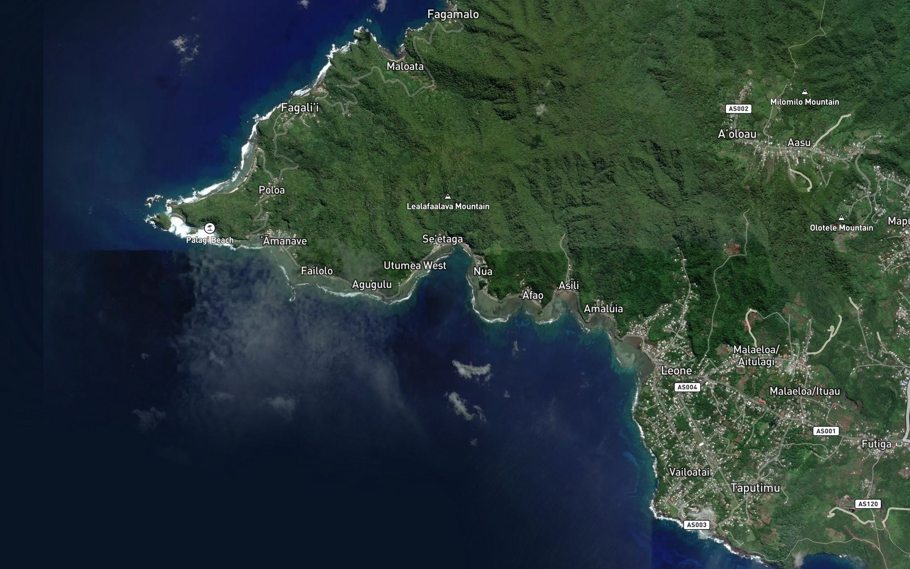 Satellite map of the Soonapule Stream