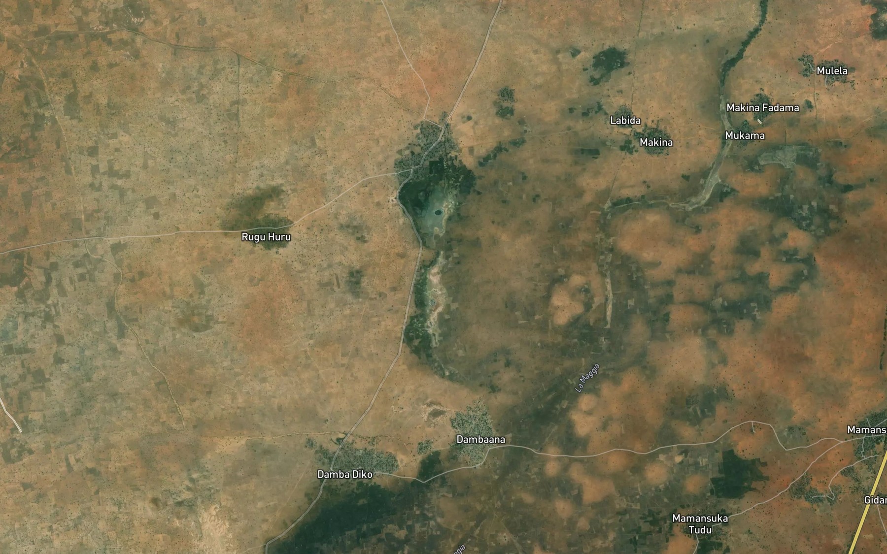 Satellite map of the Lake Tarike