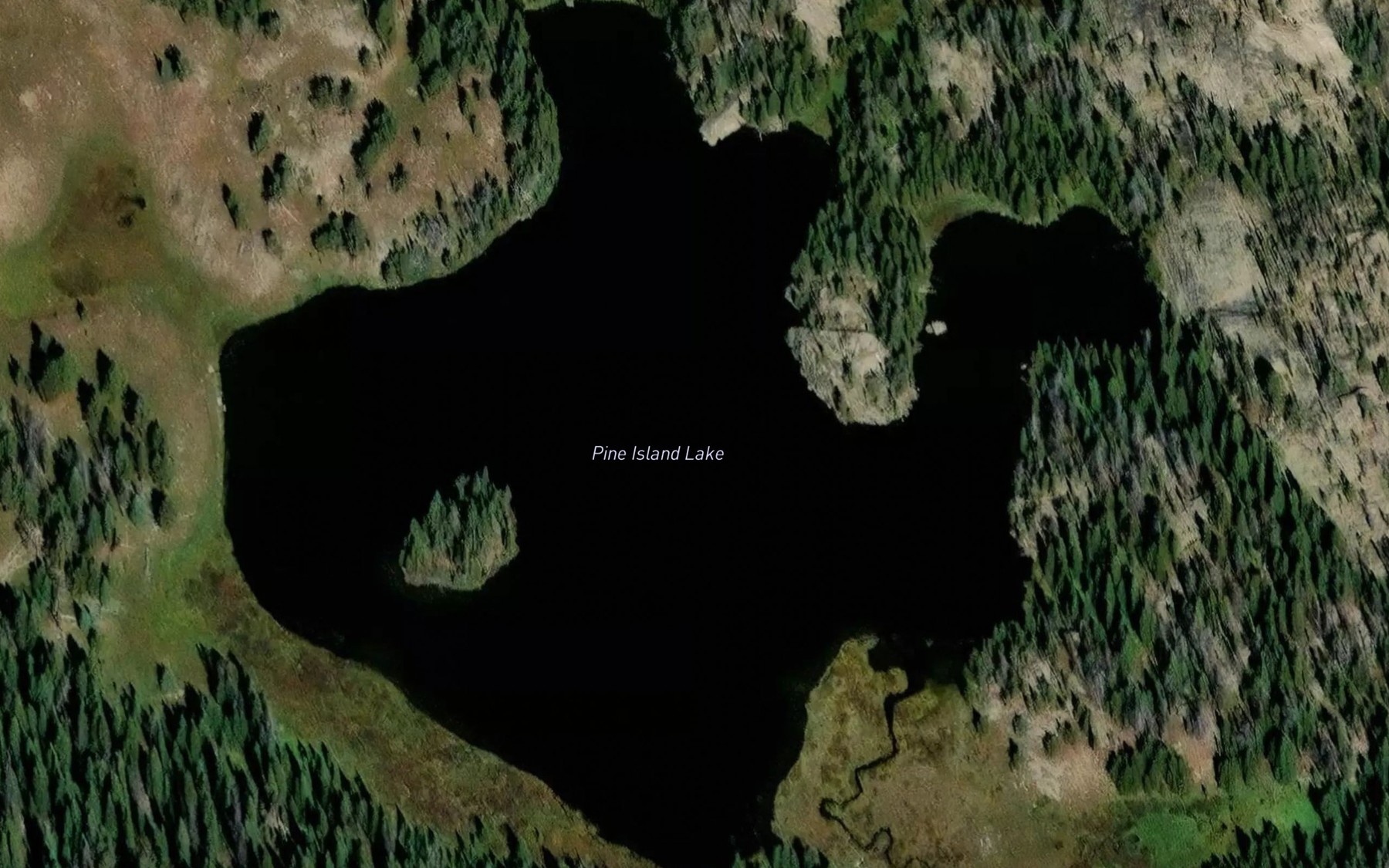 Satellite map of the Pine Island Lake