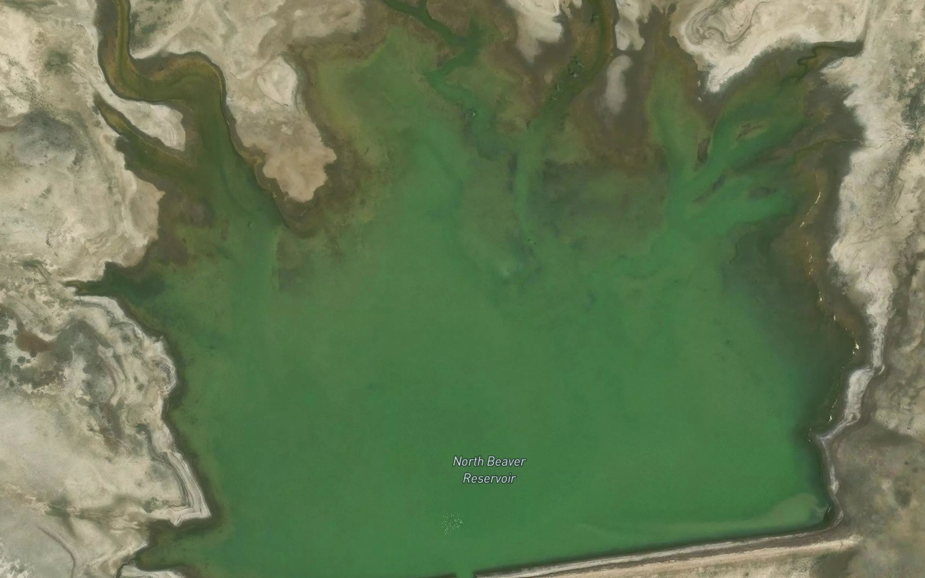 Satellite map of the North Beaver Reservoir