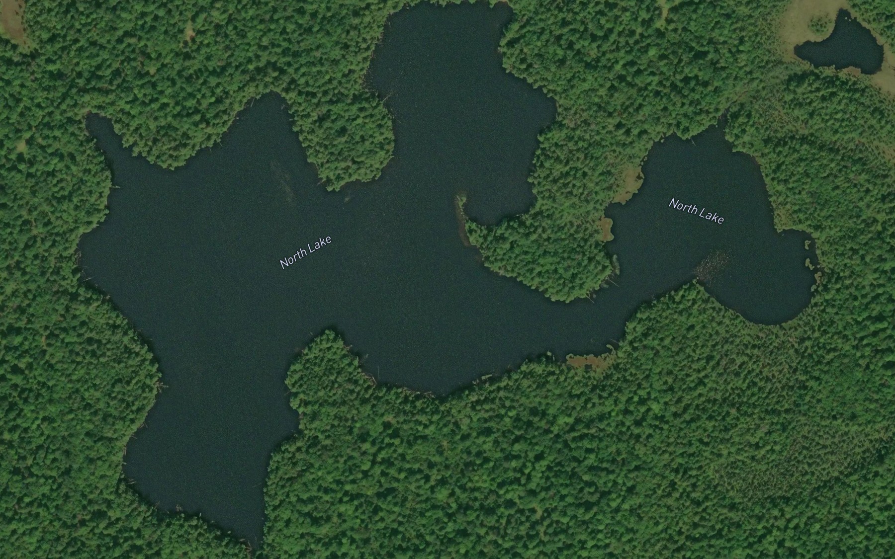 Satellite map of the North Lake