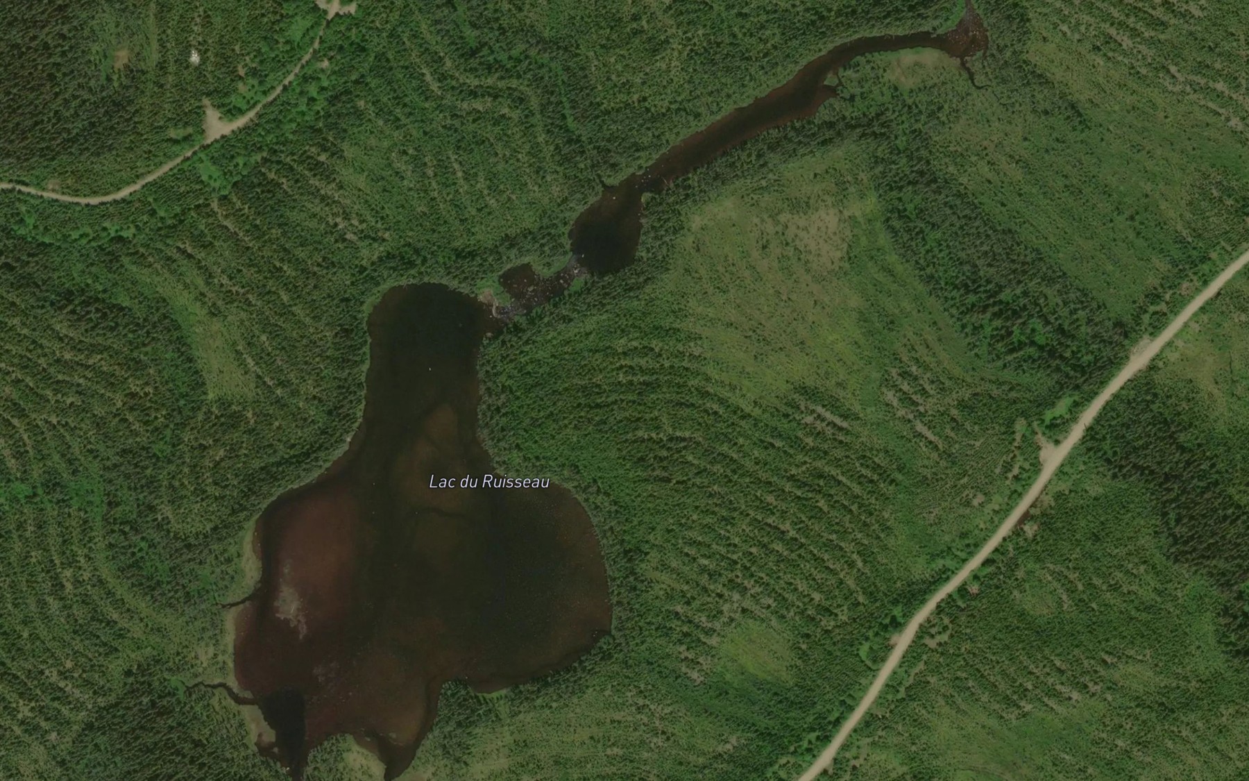 Satellite map of the Lac du Ruisseau