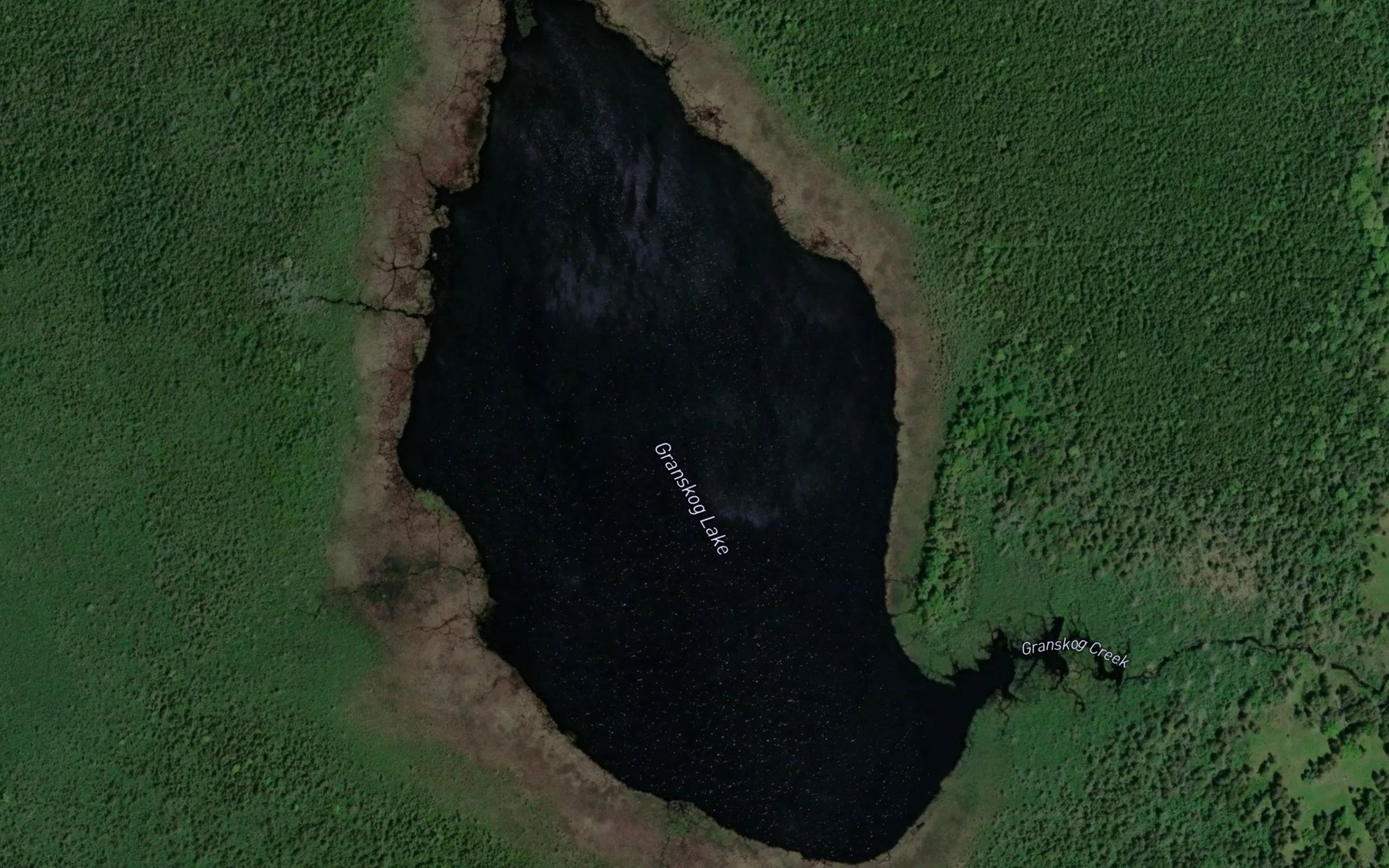Satellite map of the Granskog Lake