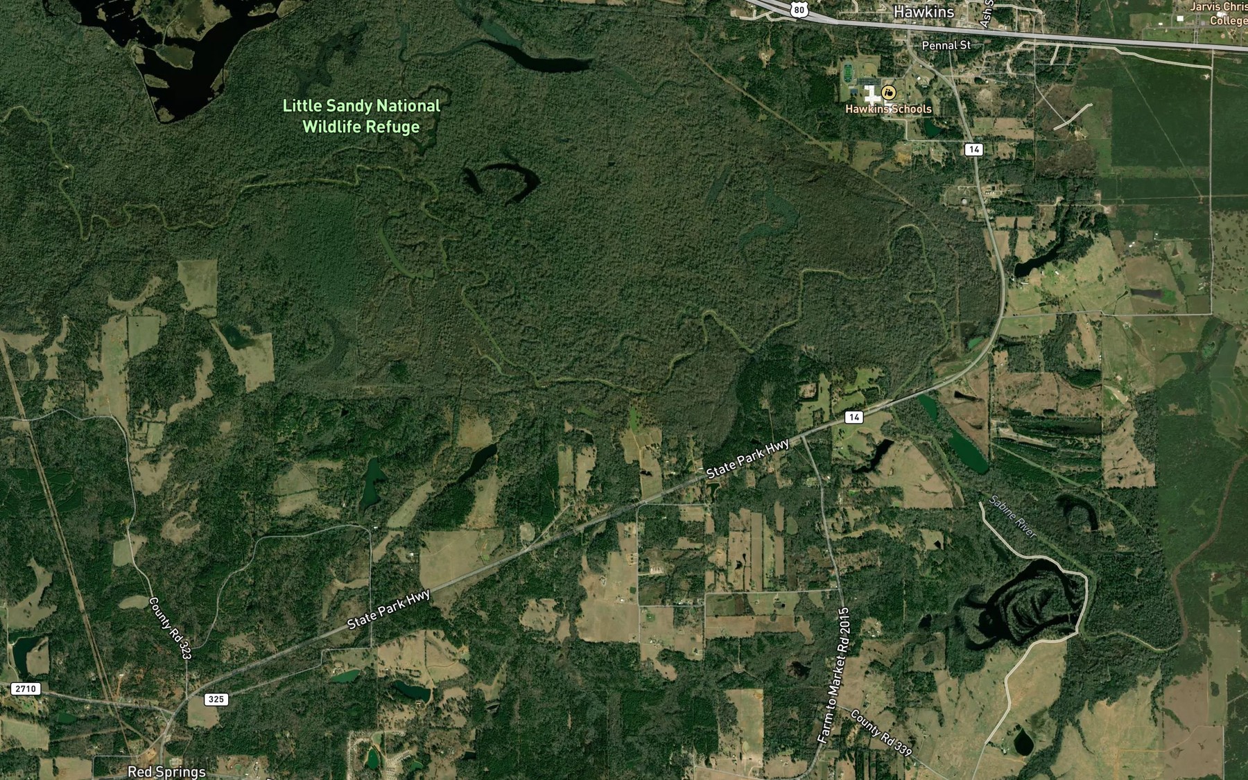 Satellite map of the Lynn Creek
