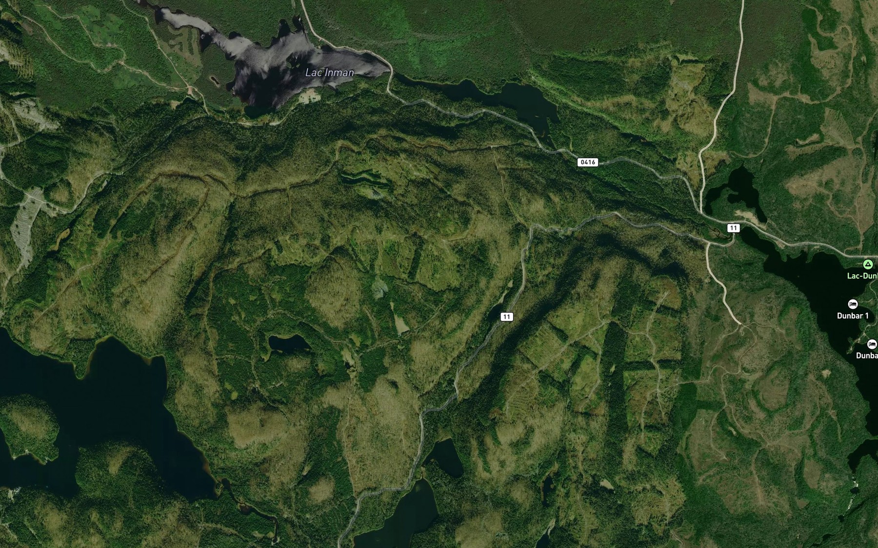 Satellite map of the Lac du Quatre-Temps