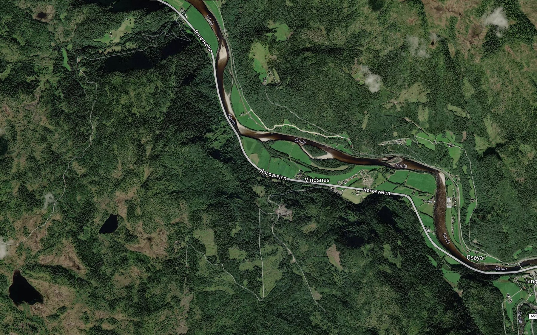 Satellite map of the Vinda
