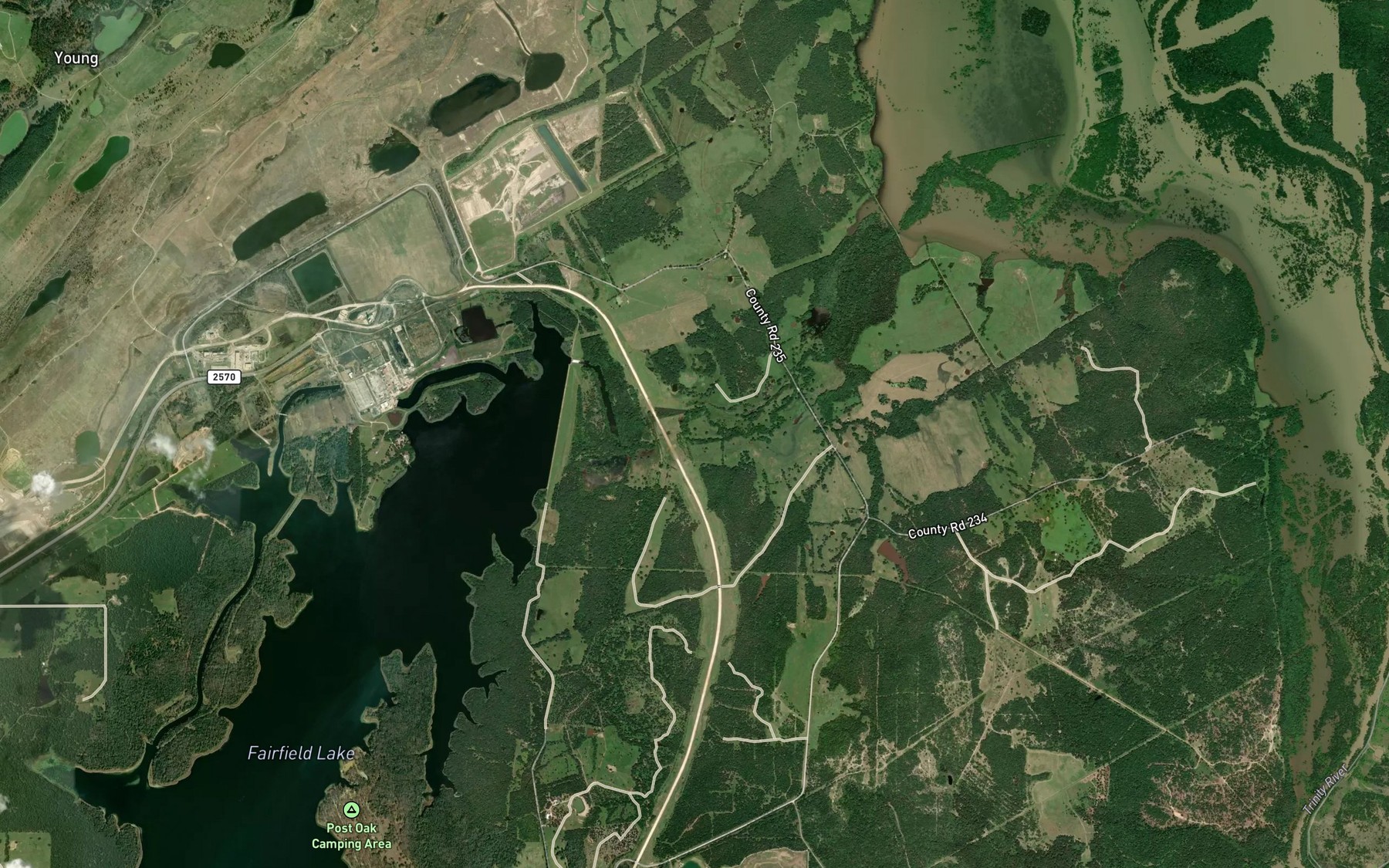 Satellite map of the Malone Branch