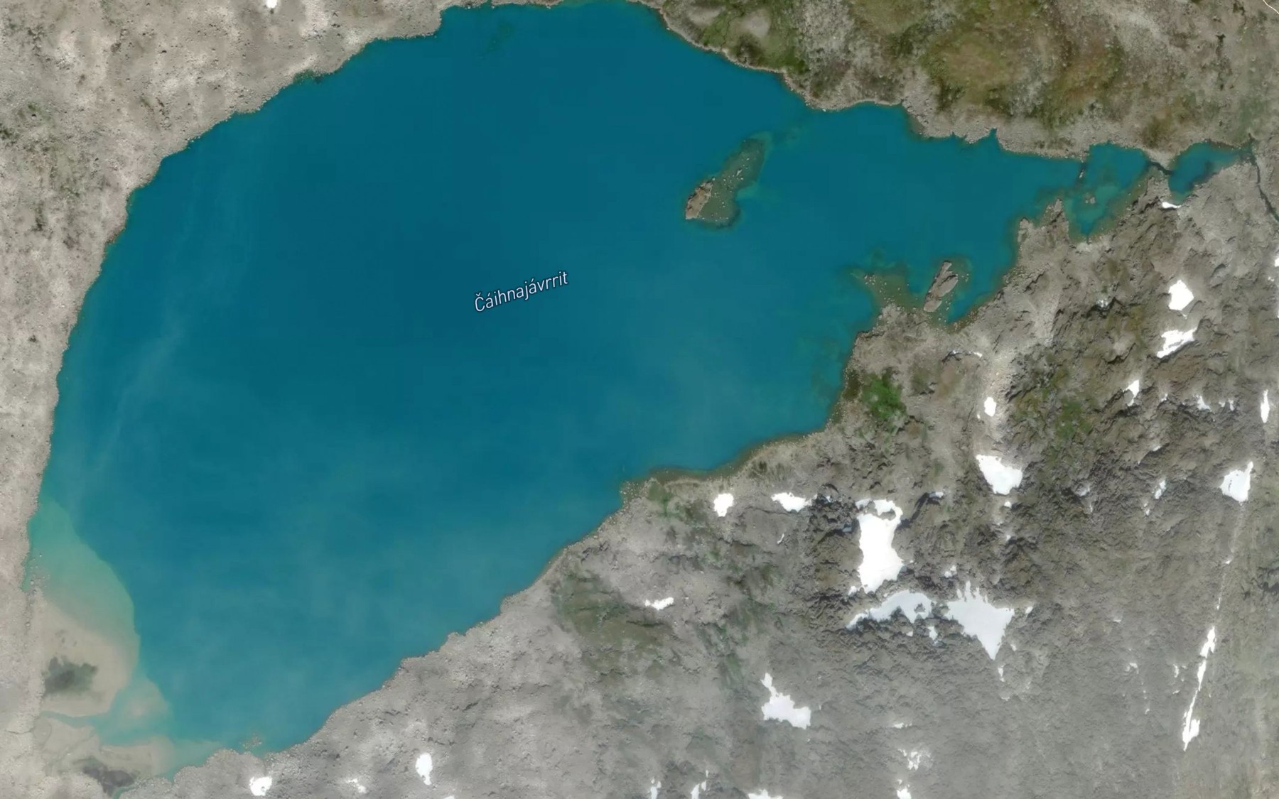 Satellite map of the Caihnajavrrit