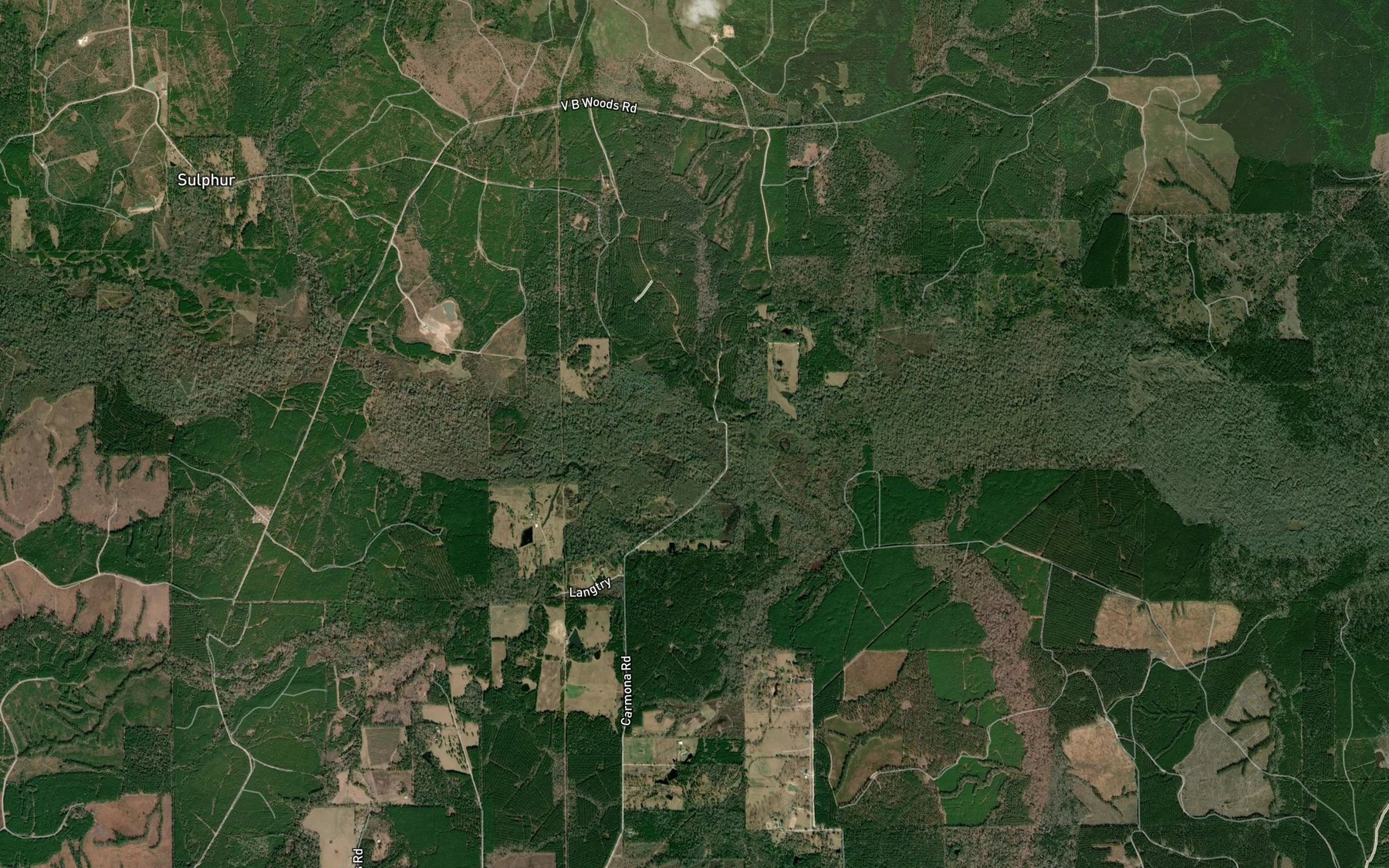 Satellite map of the Bull Creek