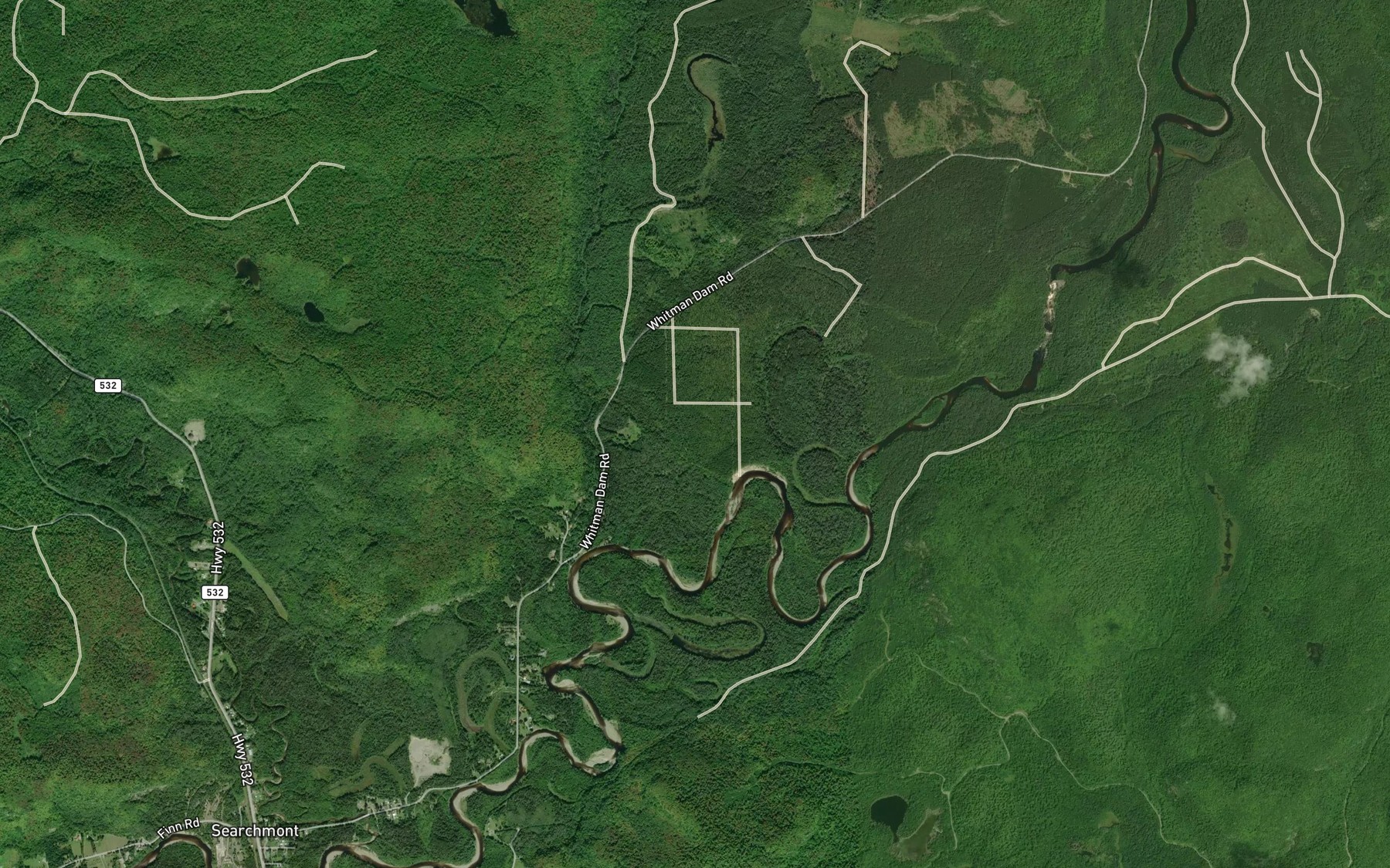 Satellite map of the Perry Creek