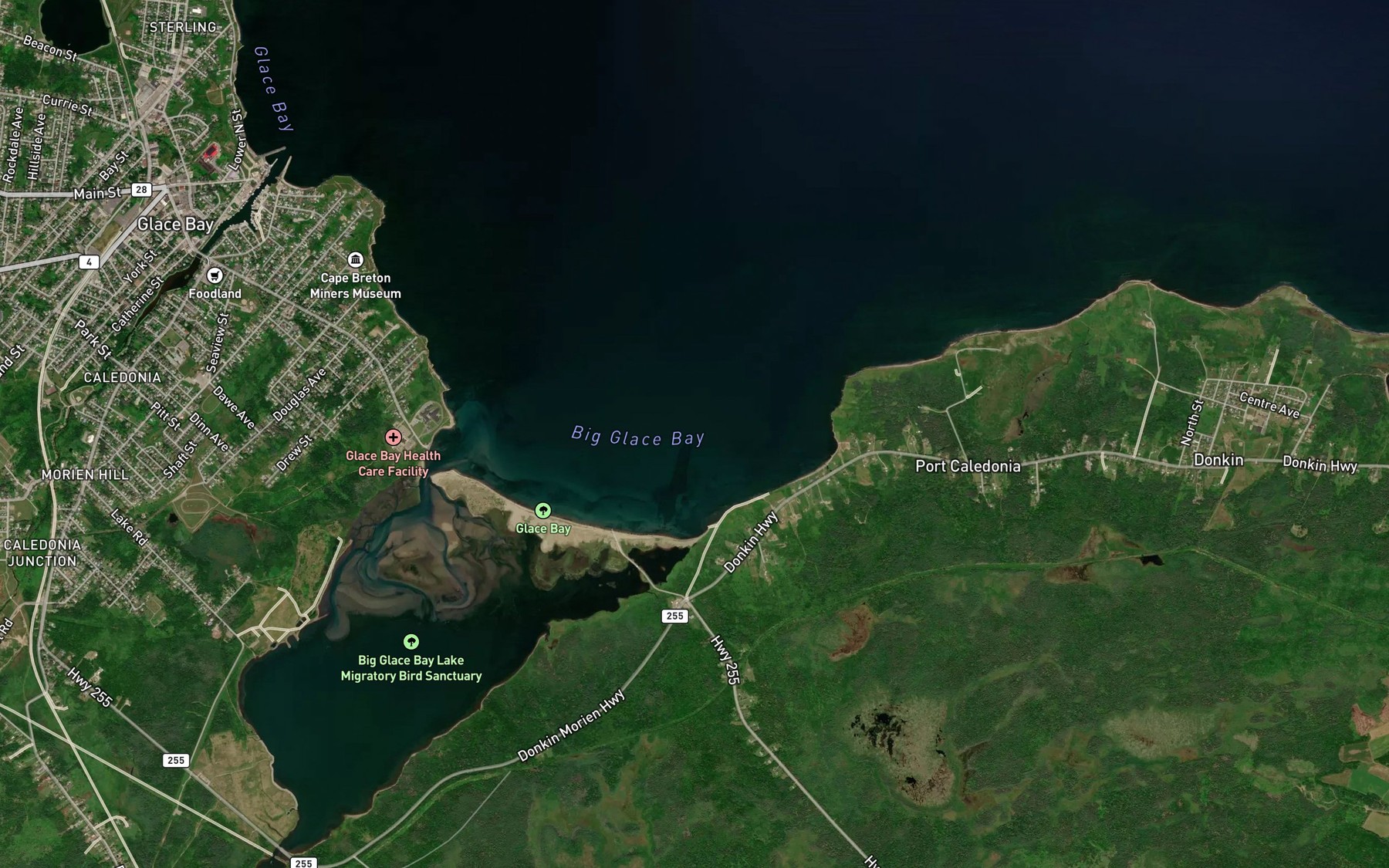 Satellite map of the Port Caledonia