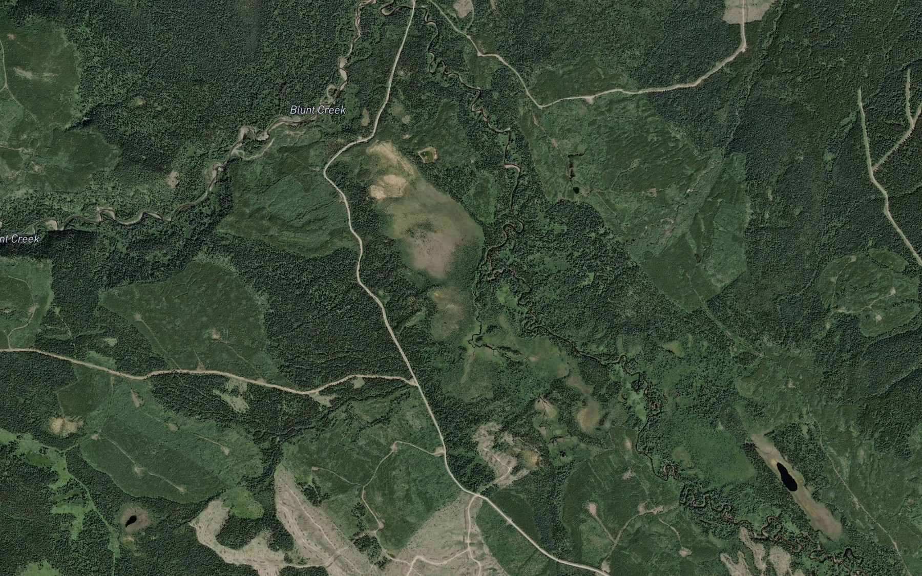 Satellite map of the Touhy Creek