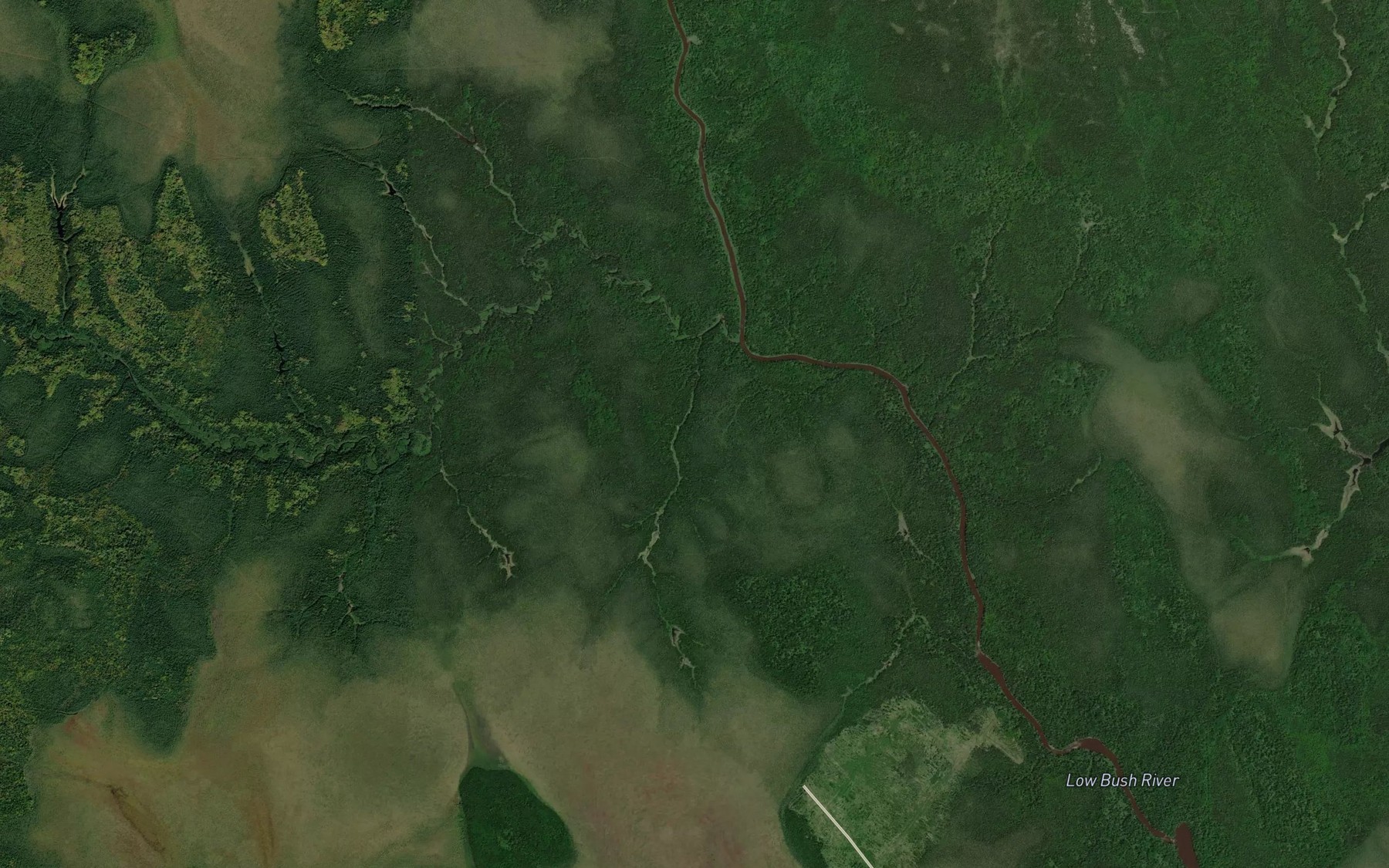 Satellite map of the Bingle Creek