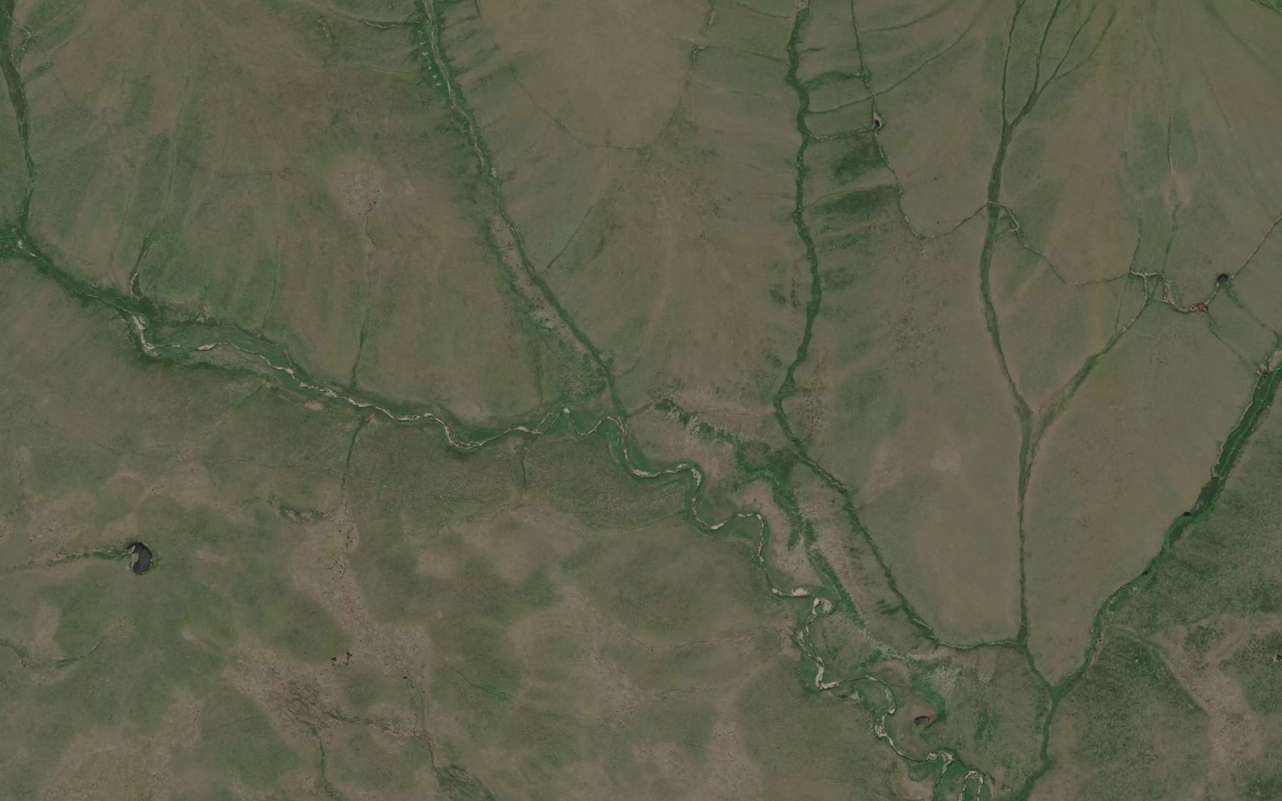 Satellite map of the Boulder Creek