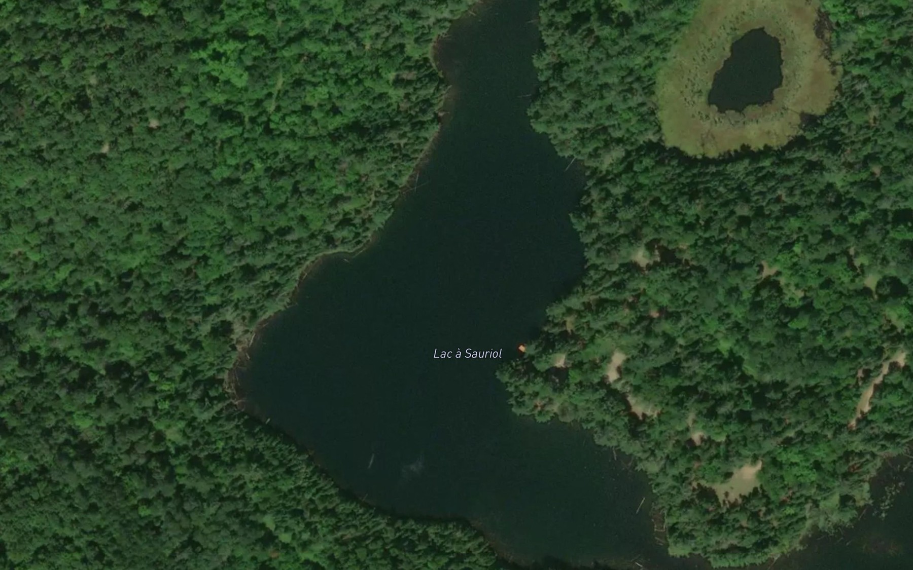 Satellite map of the Lac a Sauriol