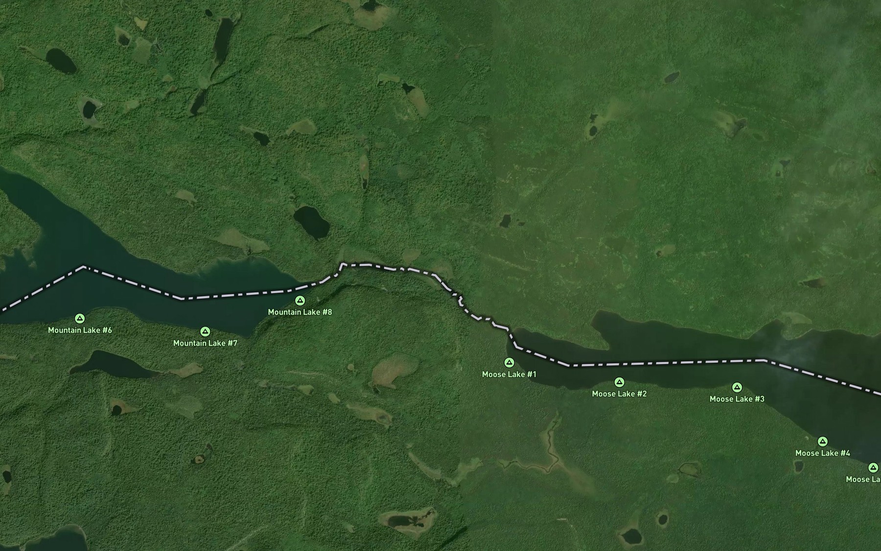 Satellite map of the Vaseux Lake