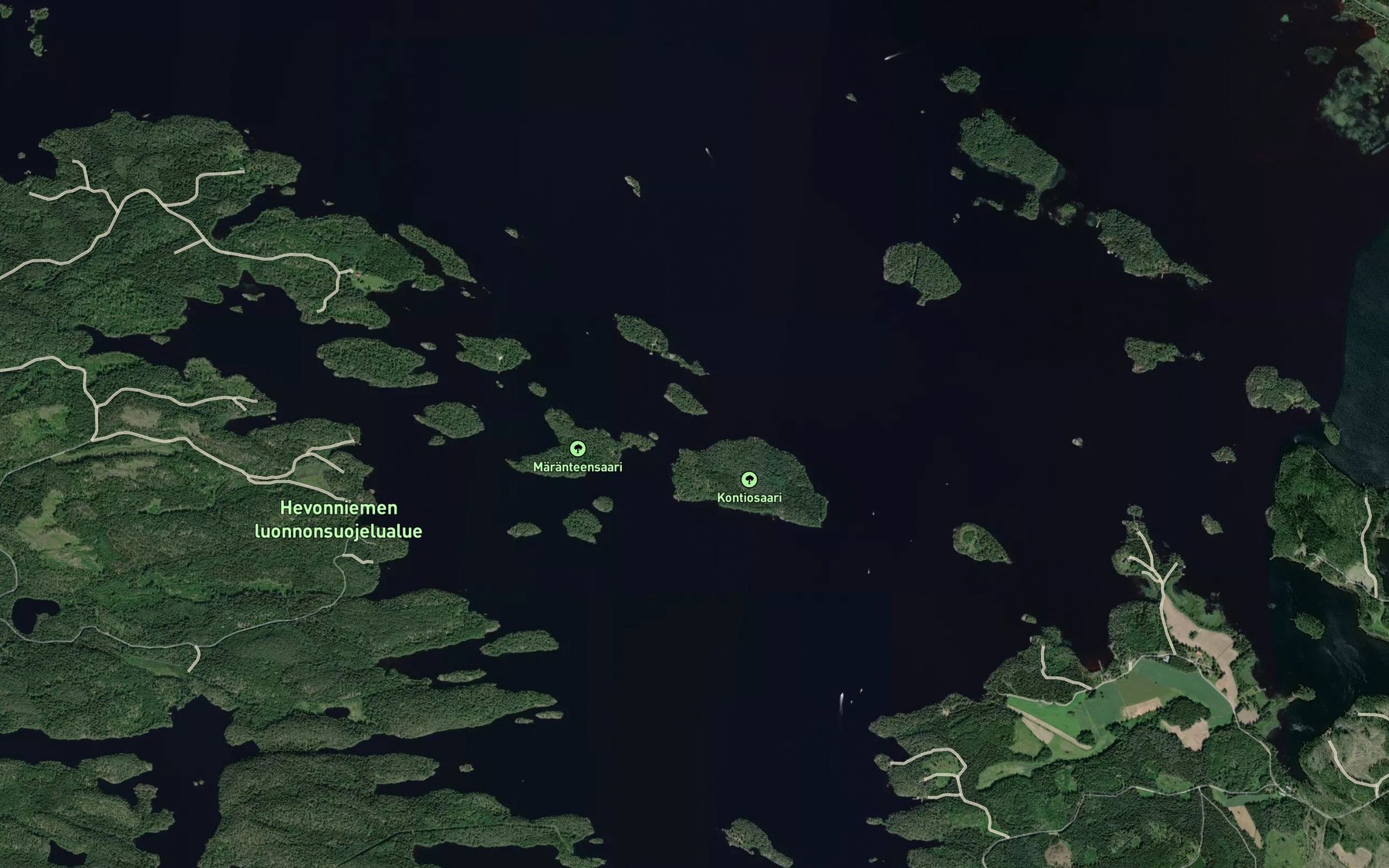 Satellite map of the Maranteensalmi