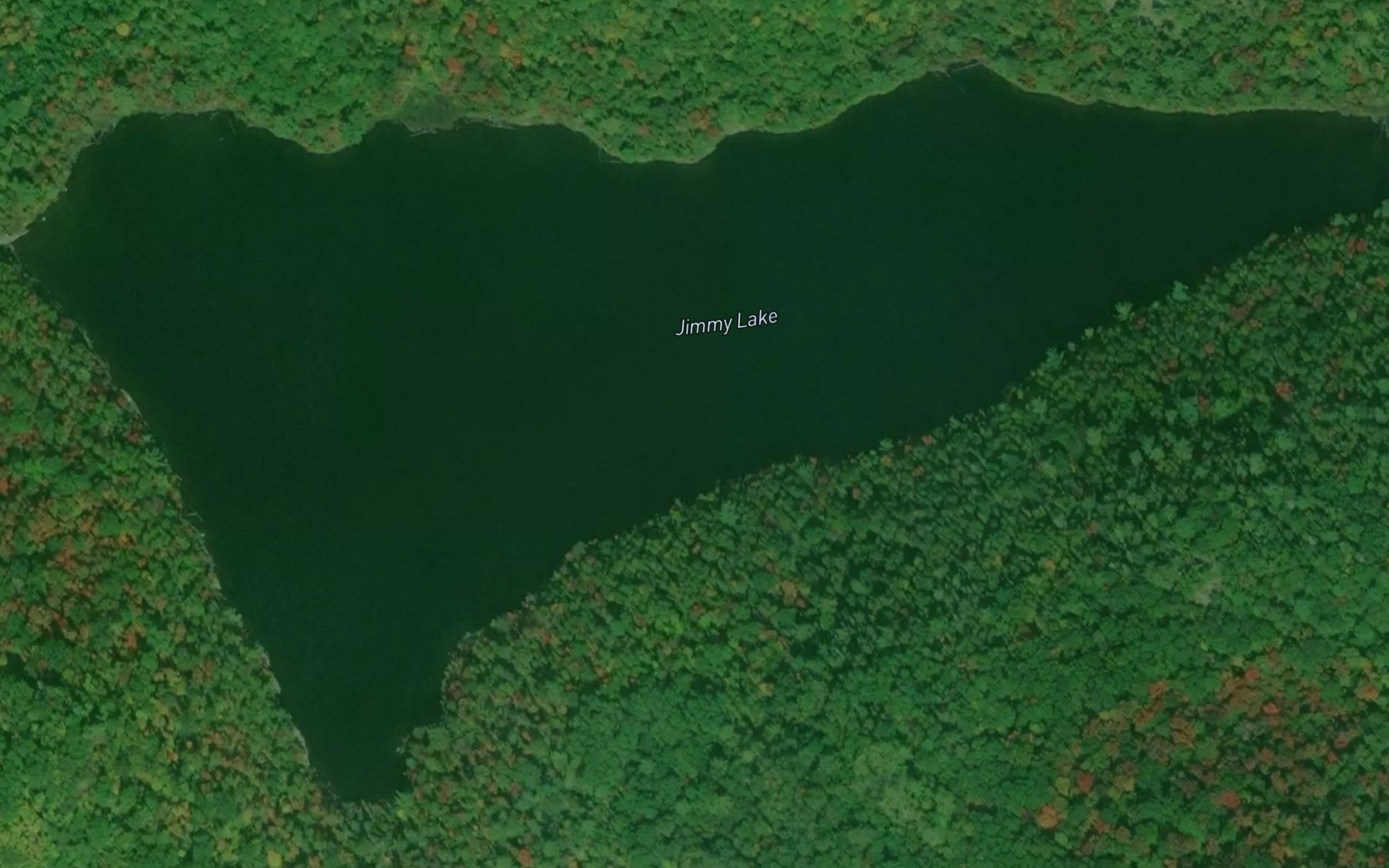 Satellite map of the Jimmy Lake