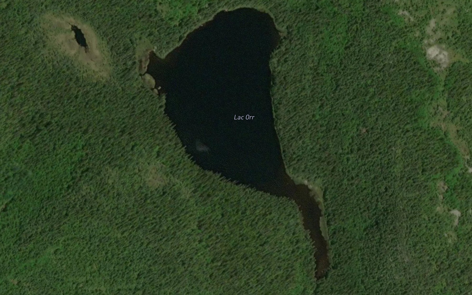 Satellite map of the Lac Orr