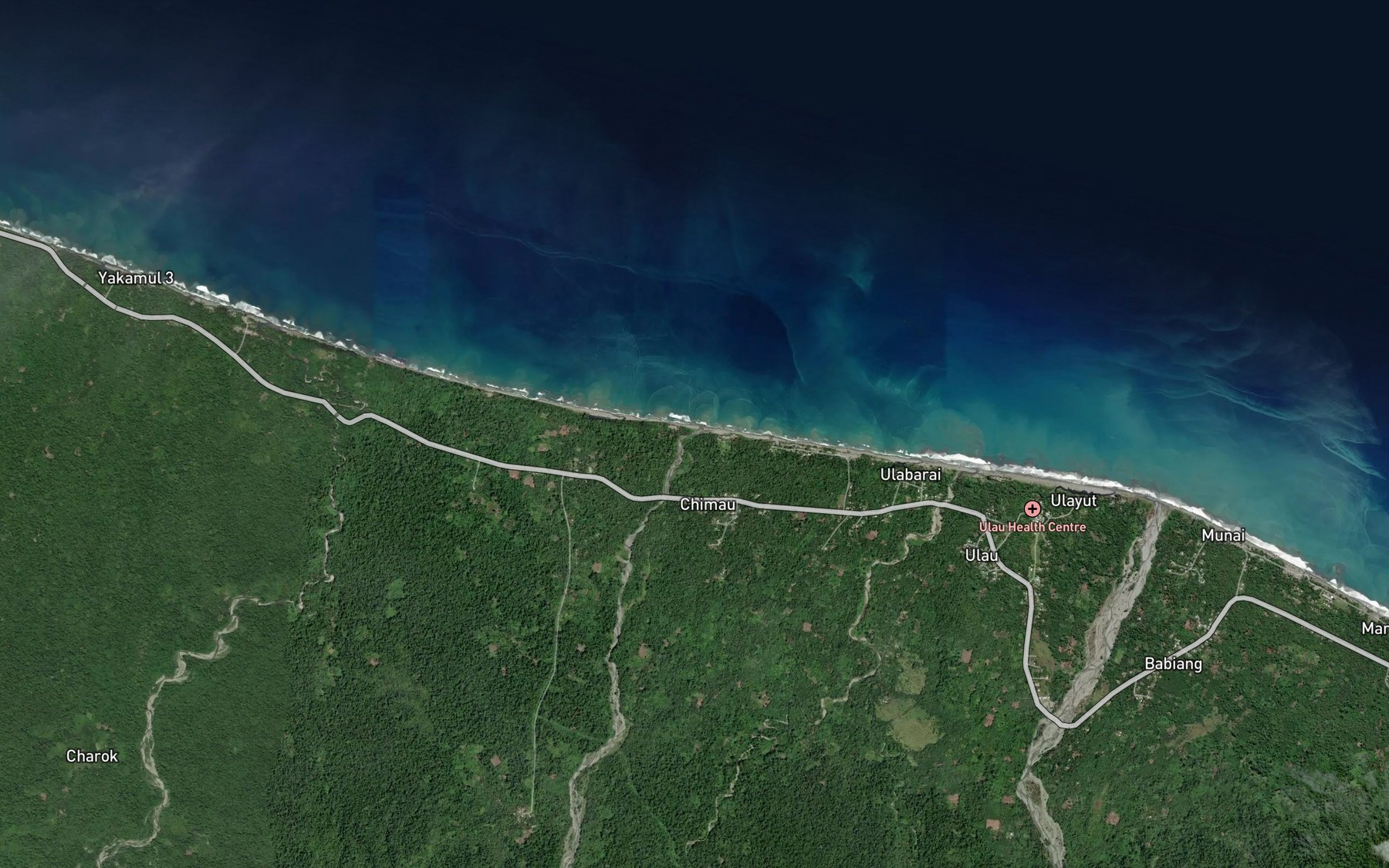 Satellite map of the Dundanain River