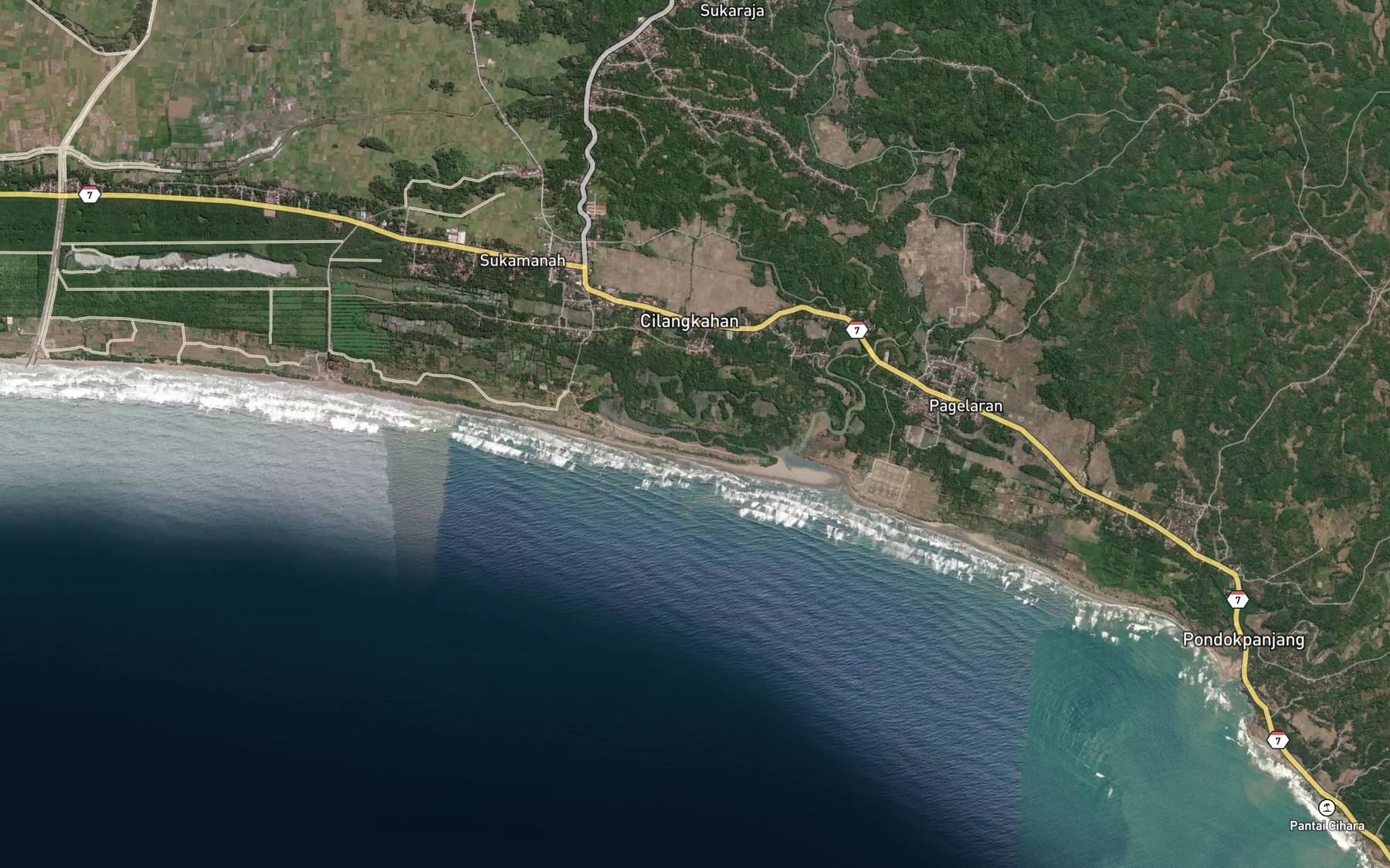 Satellite map of the Danau Talanca