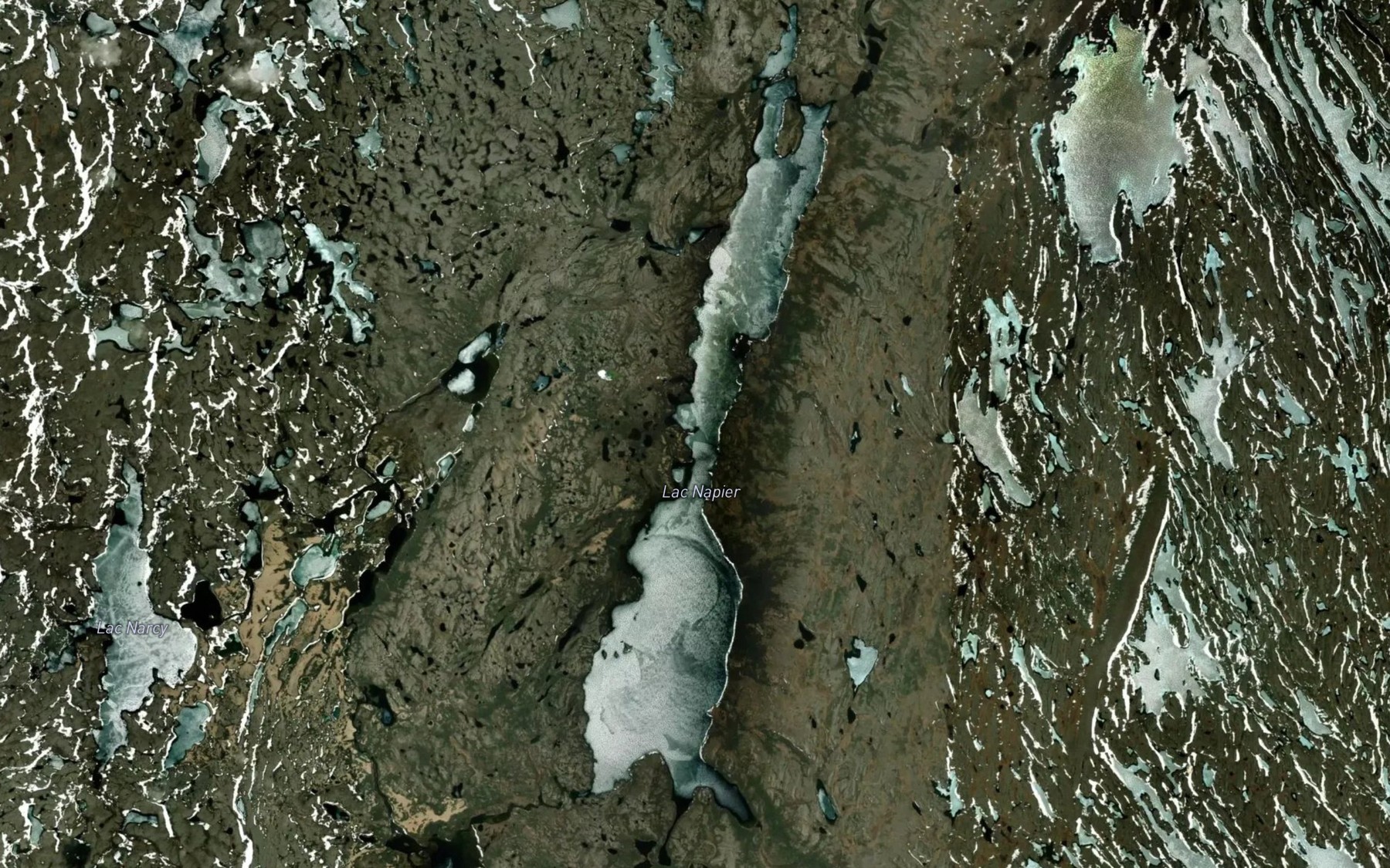 Satellite map of the Lac Napier