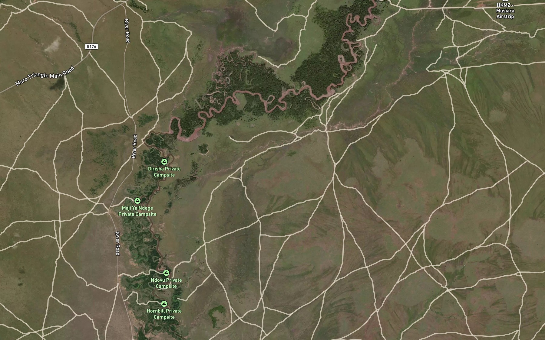 Satellite map of the Olonje
