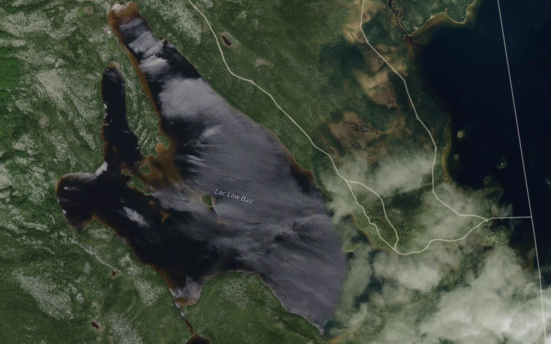 Satellite map of the Lac Low Ball