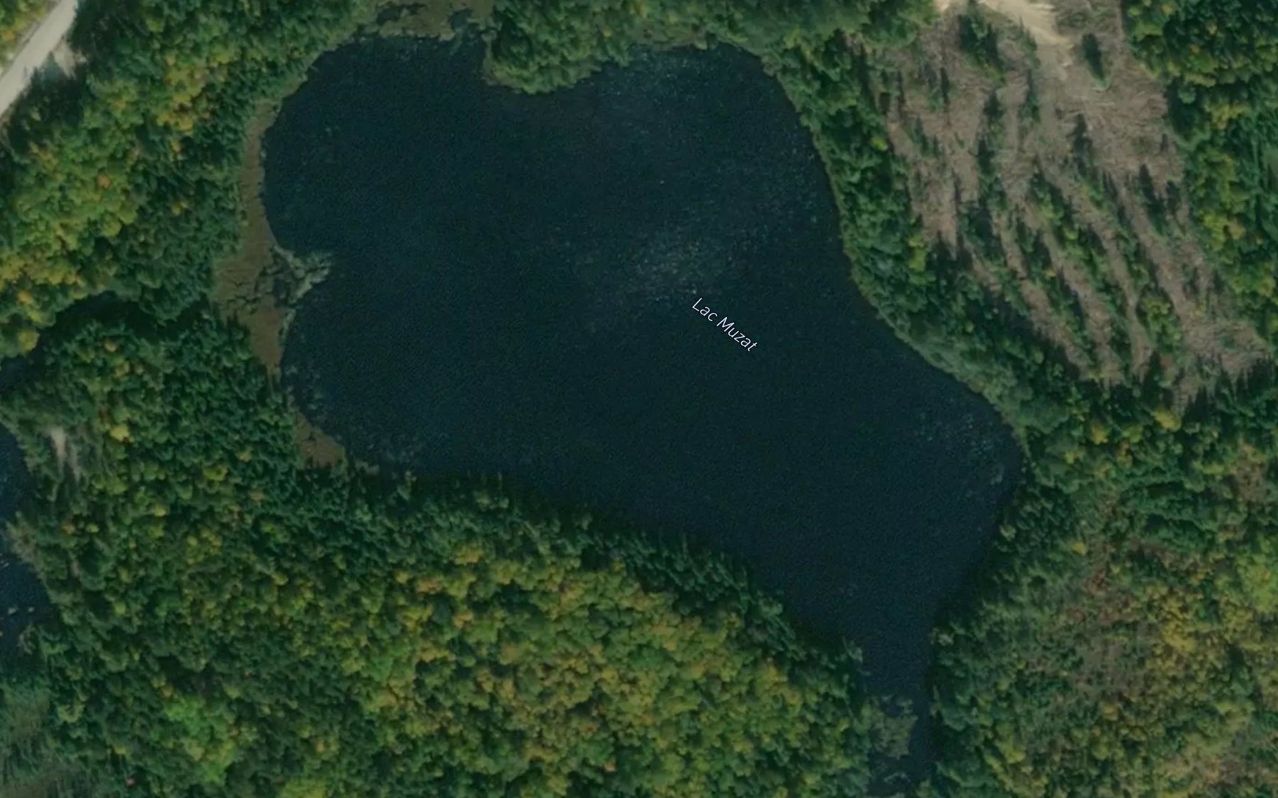 Satellite map of the Lac Muzat