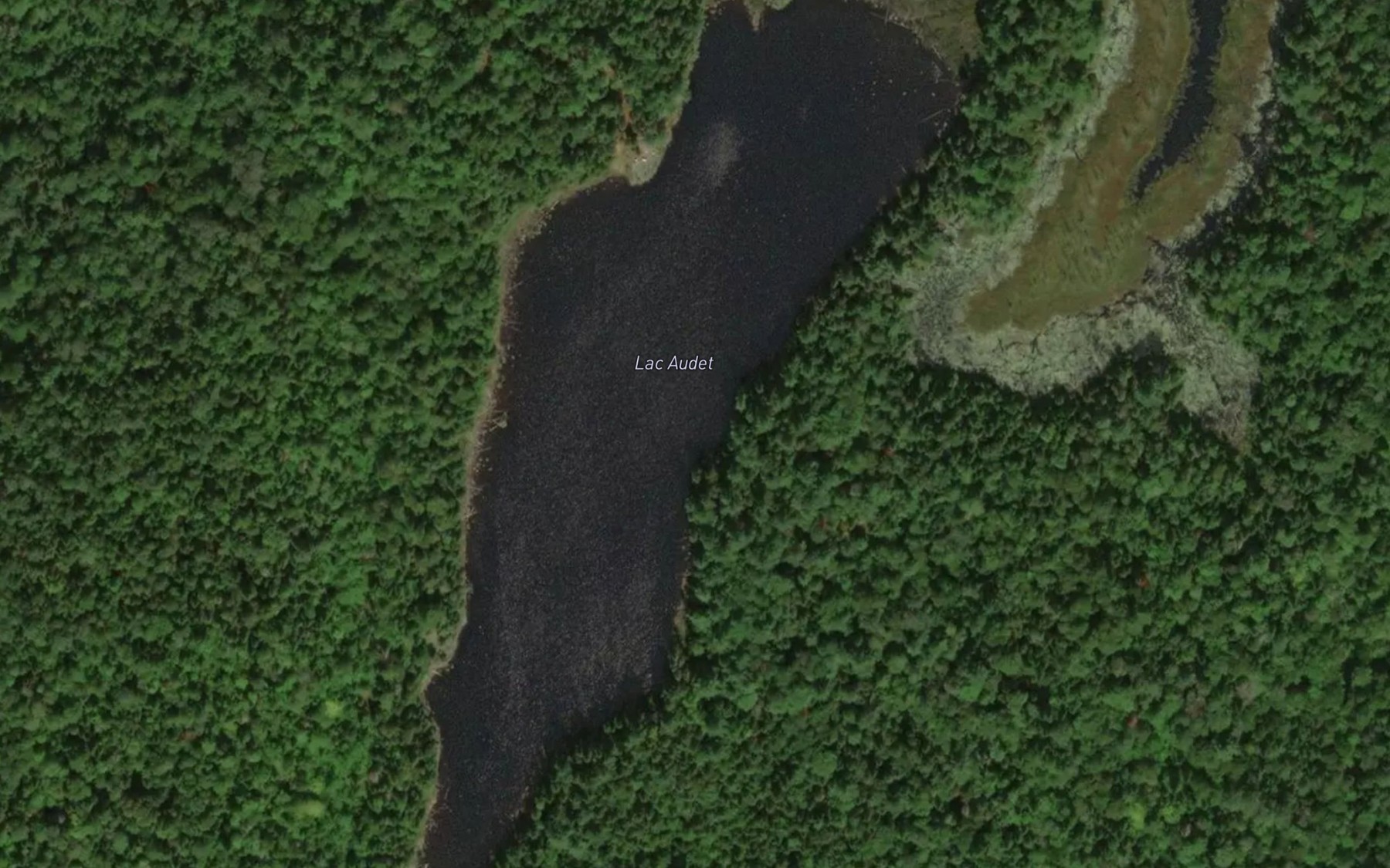 Satellite map of the Lac Audet