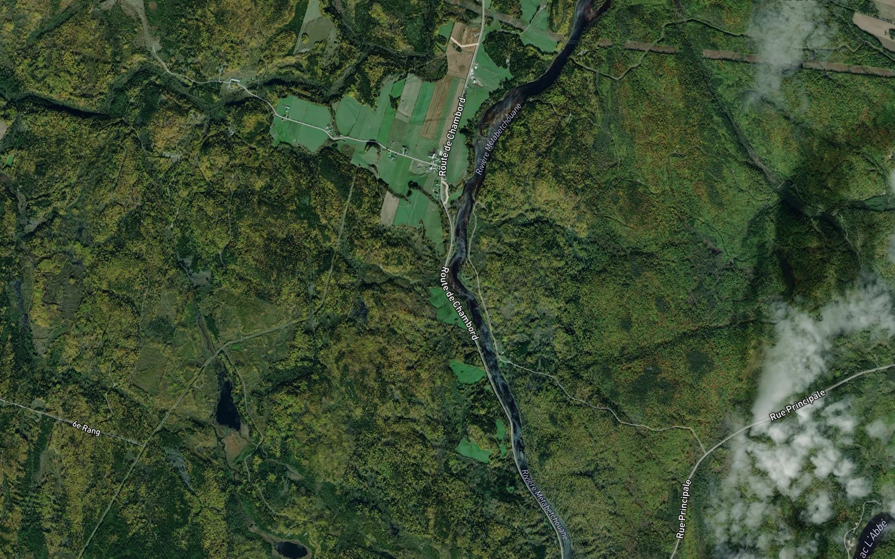 Satellite map of the Remous chez Arthur