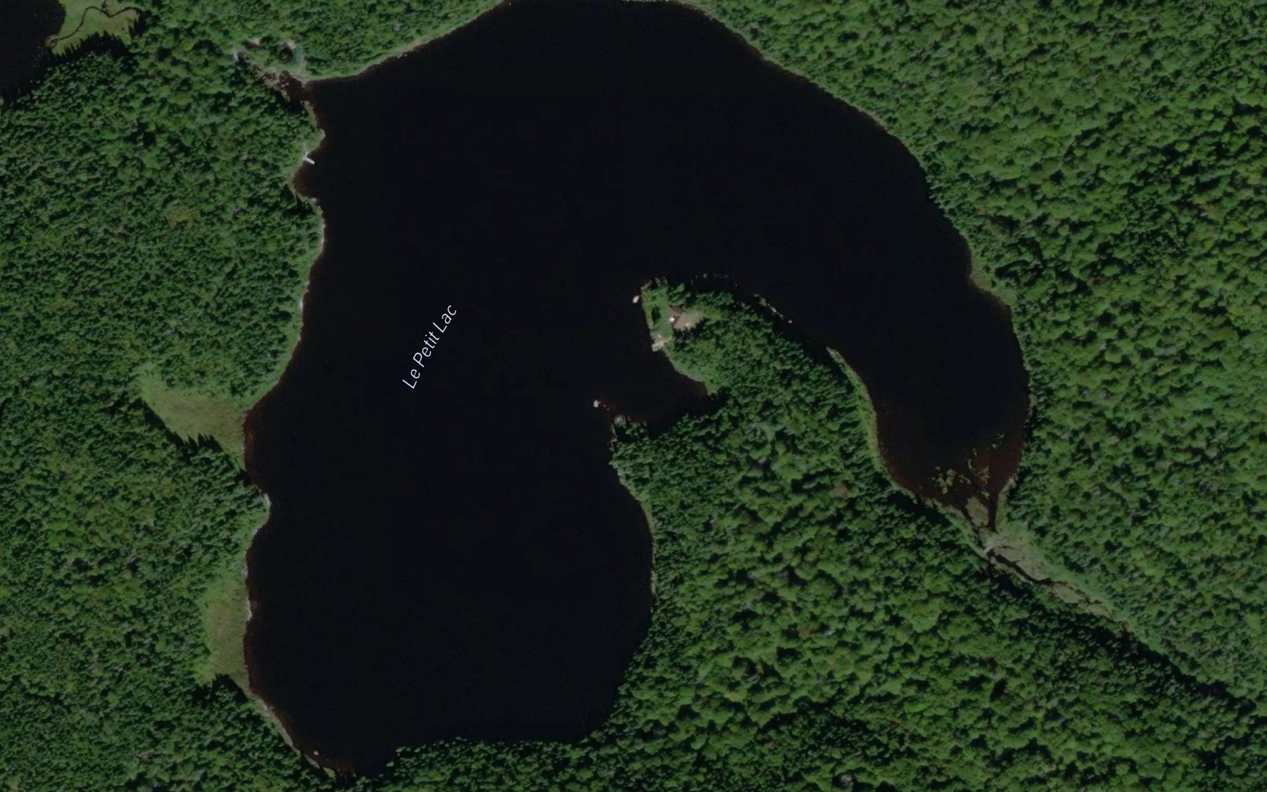 Satellite map of the Le Petit Lac