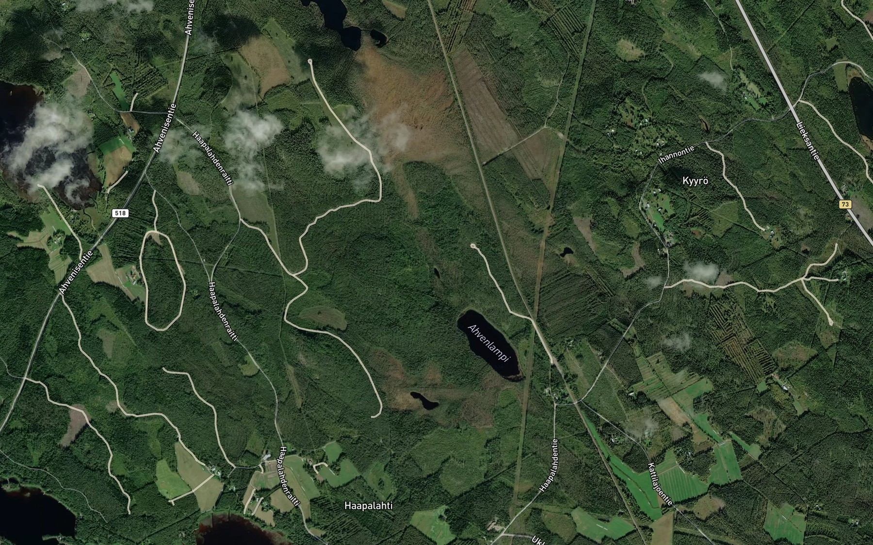 Satellite map of the Pieni Ahvenlampi