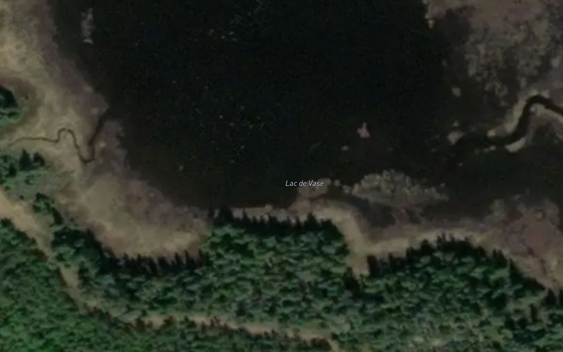 Satellite map of the Lac de Vase