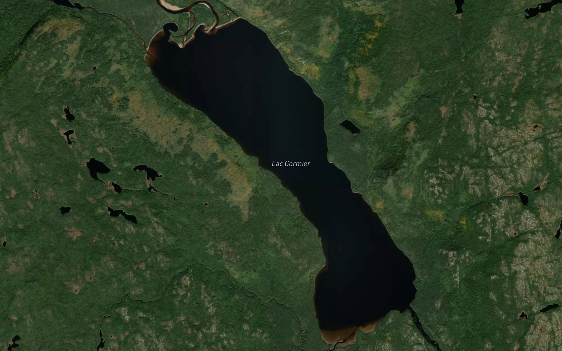 Satellite map of the Lac Cormier