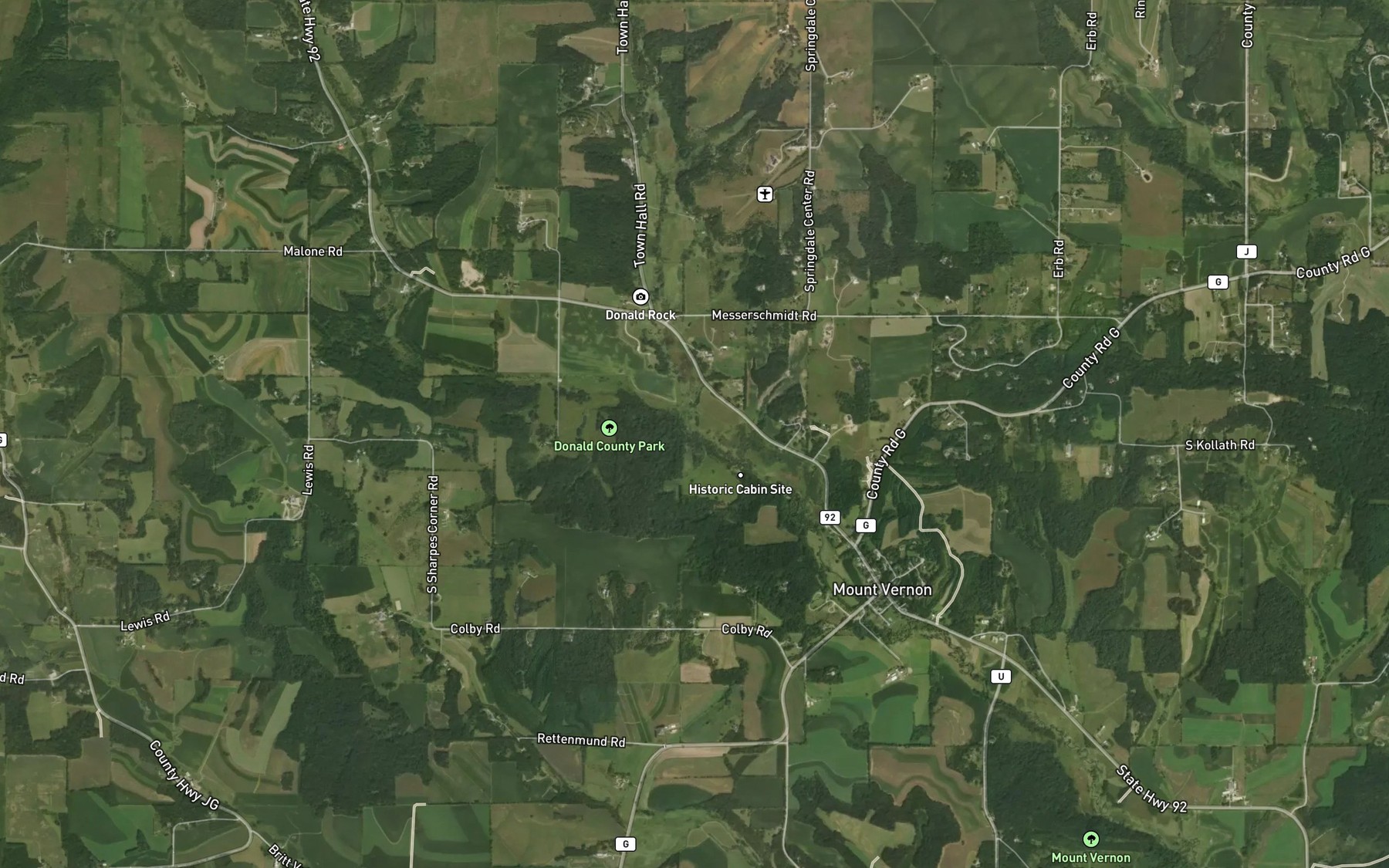 Satellite map of the Fryes Feeder